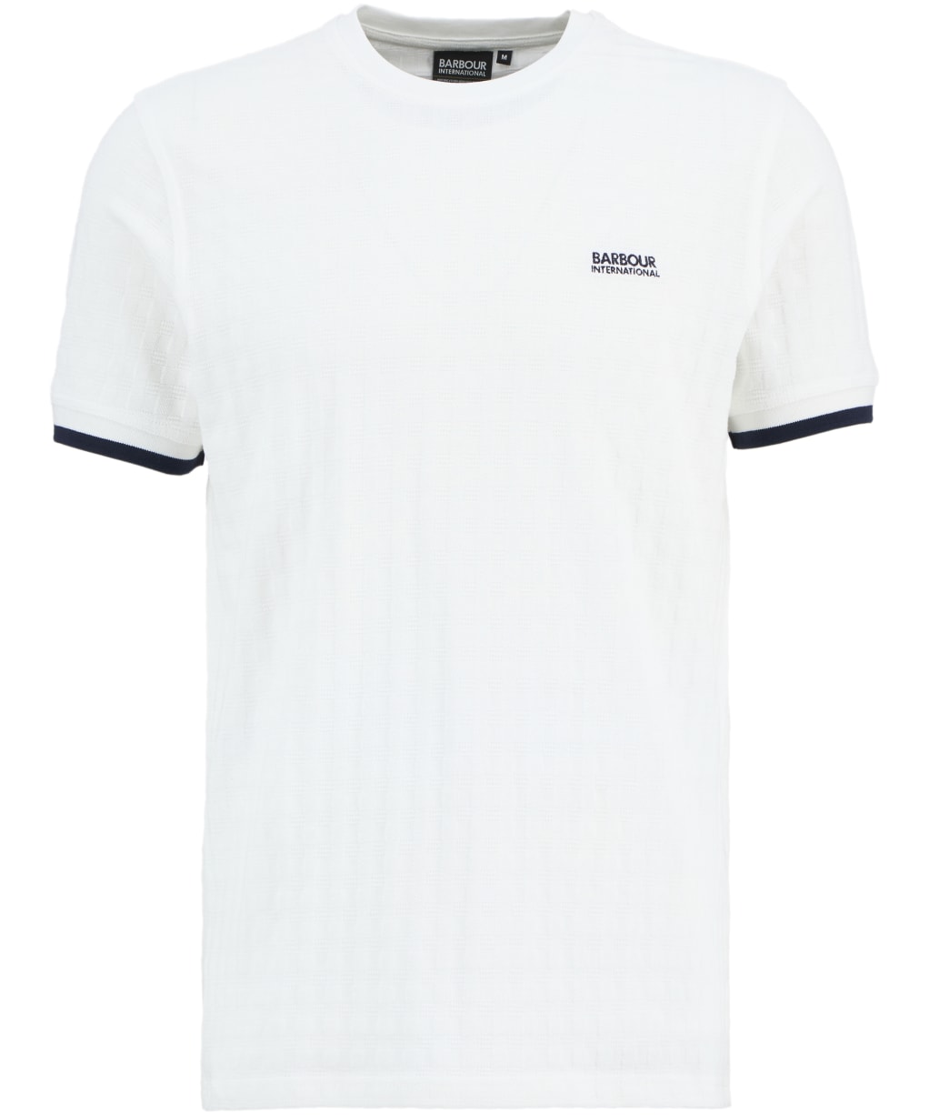 Men's Barbour International Langston Jacquard T-Shirt - White