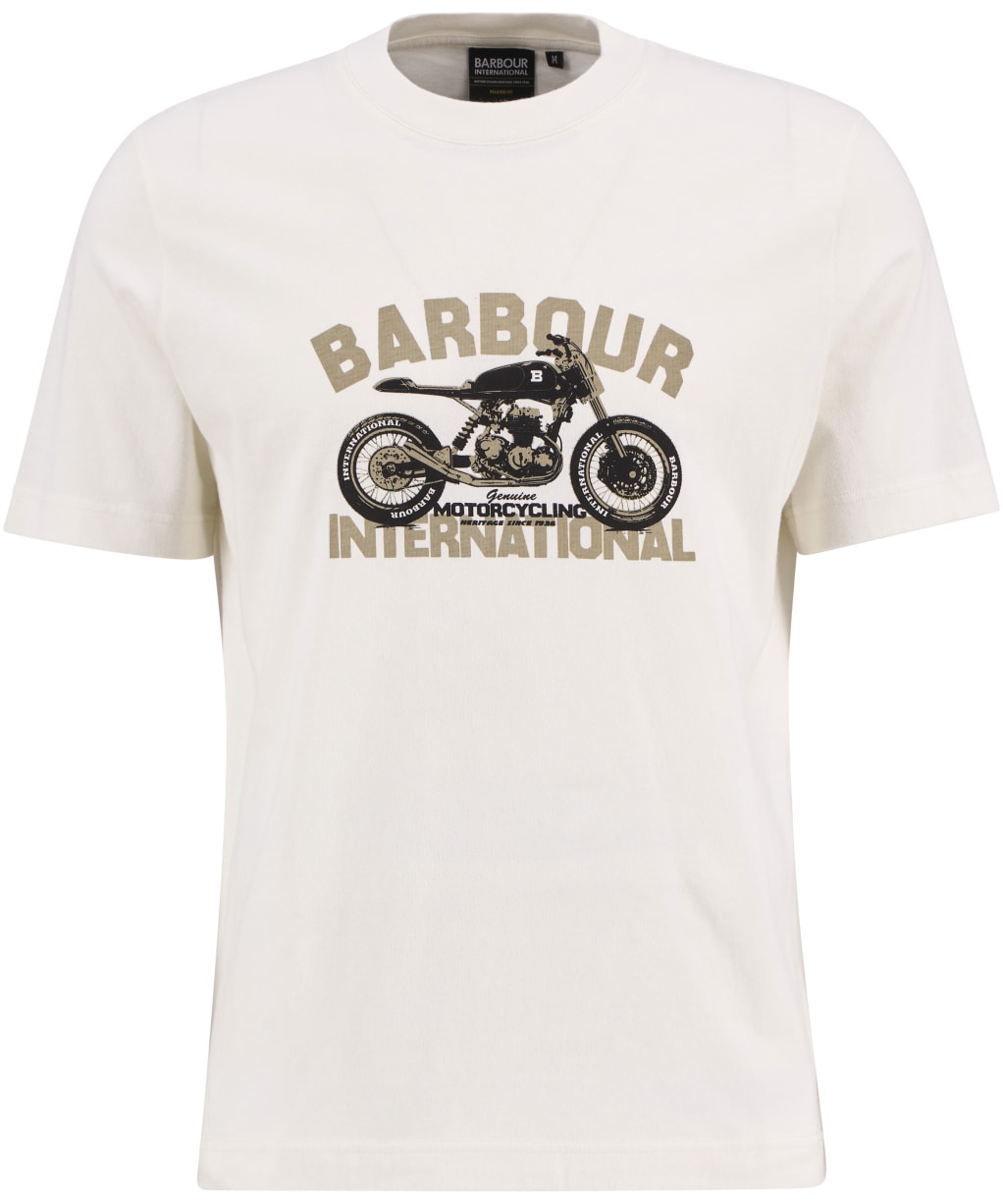 Men's Barbour International Shifter Graphic Print T-Shirt - Whisper White