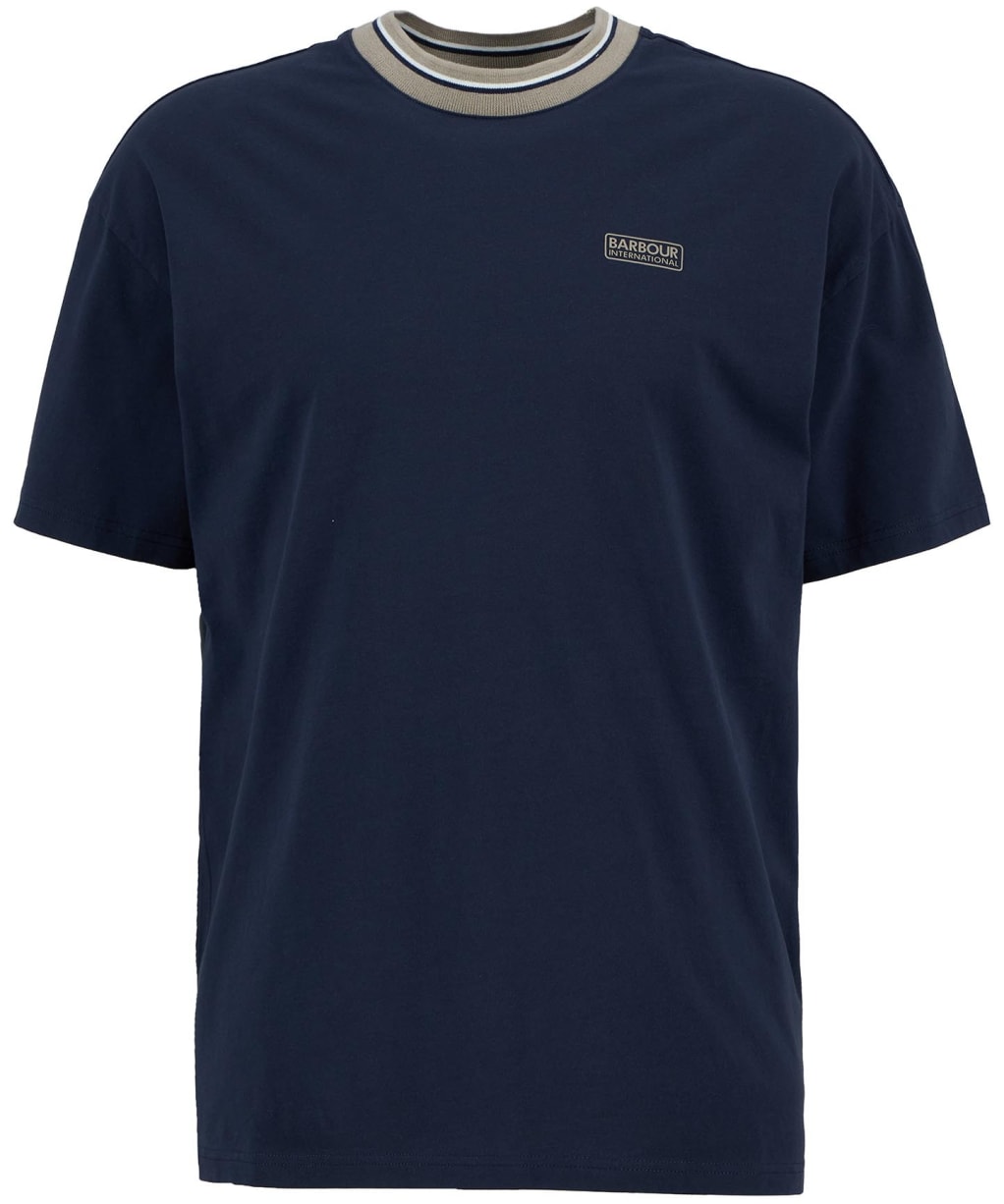 Men's Barbour International Oversized Taley Tipped T-Shirt - Navy