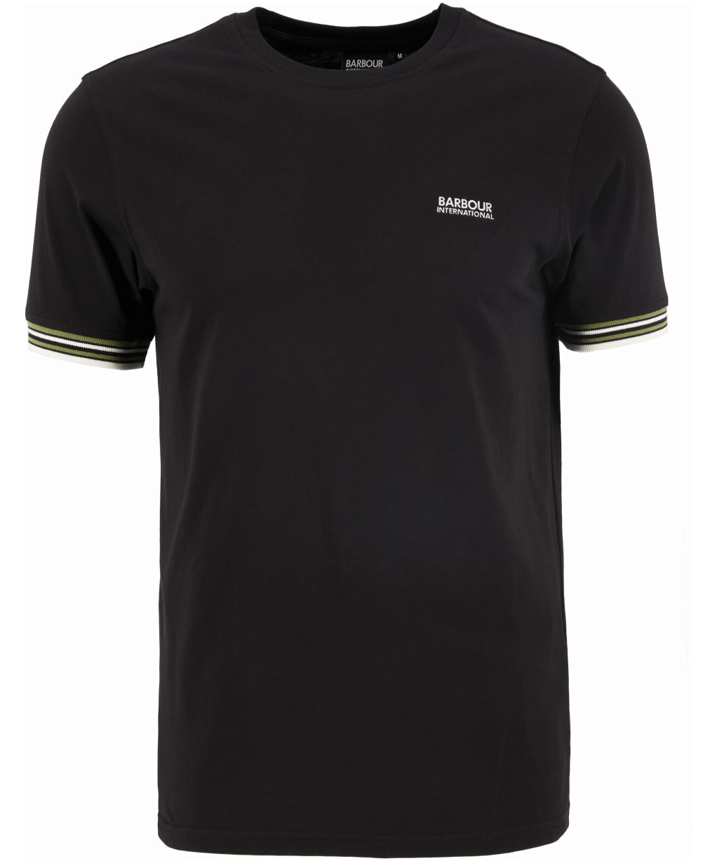 Men's Barbour International Burnwood Tipped Cuff T-Shirt - Black