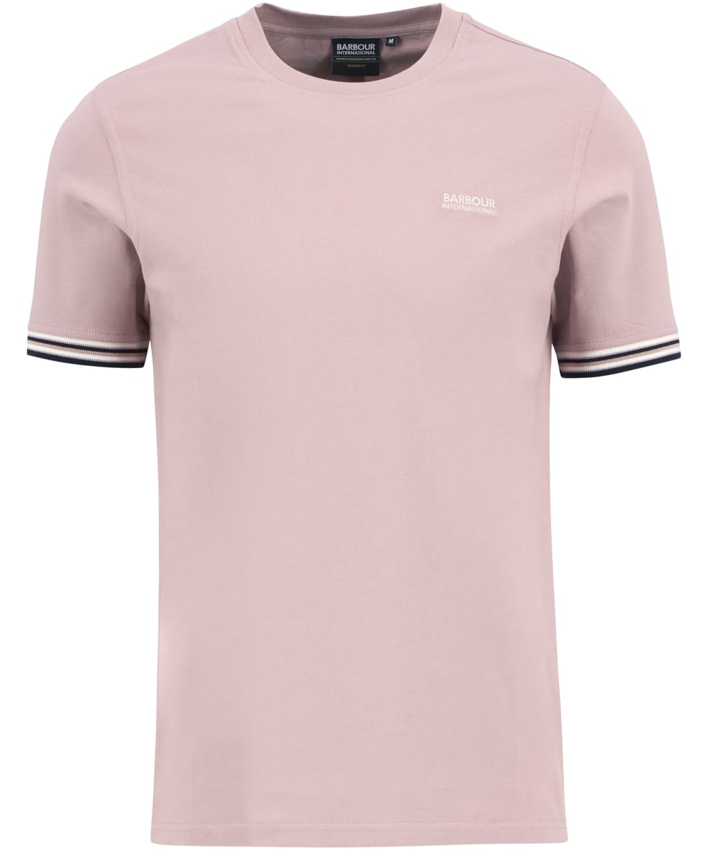 Men's Barbour International Burnwood Tipped Cuff T-Shirt - Woodrose