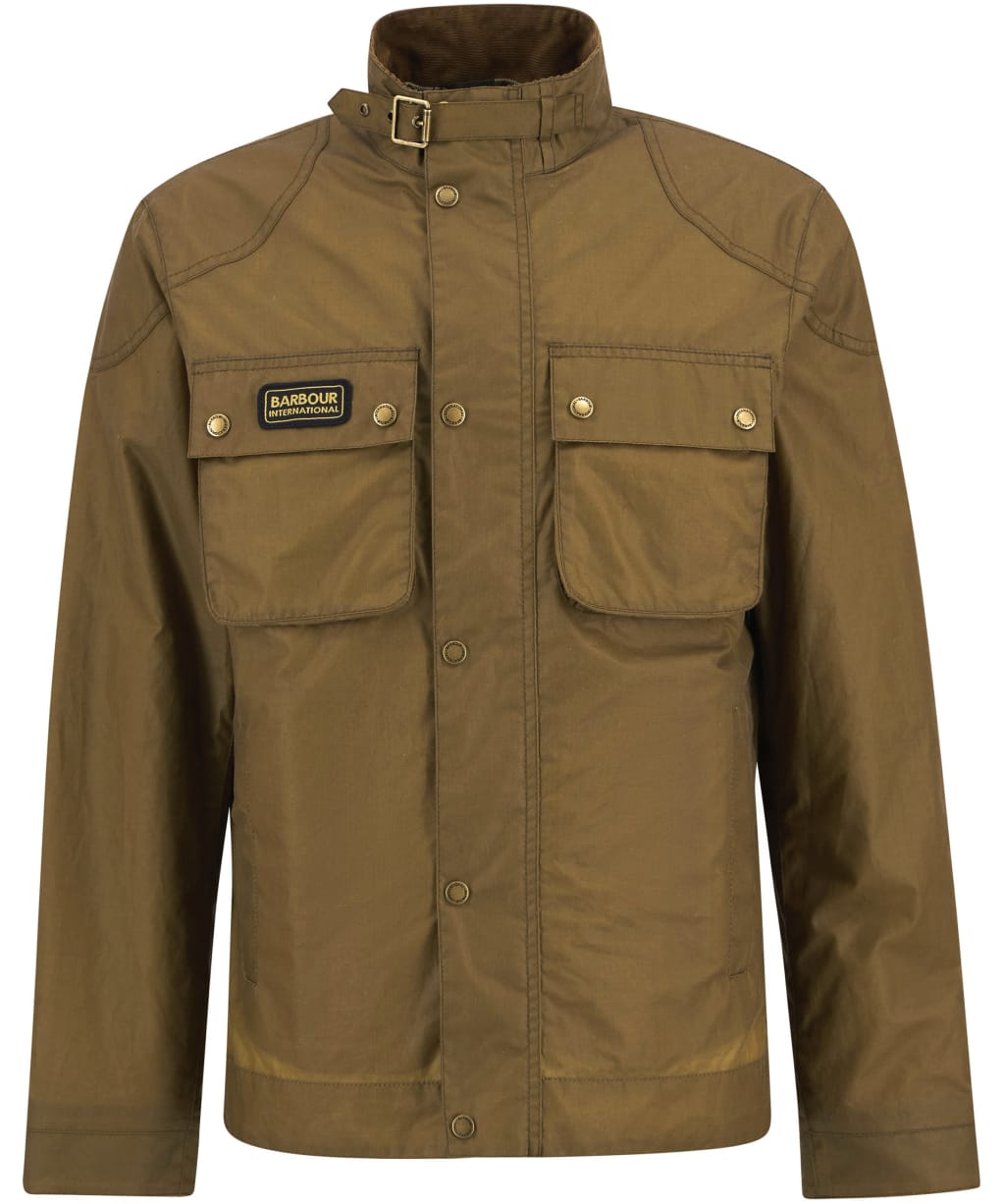 Men's Barbour International Merton Waxed Jacket - Sand