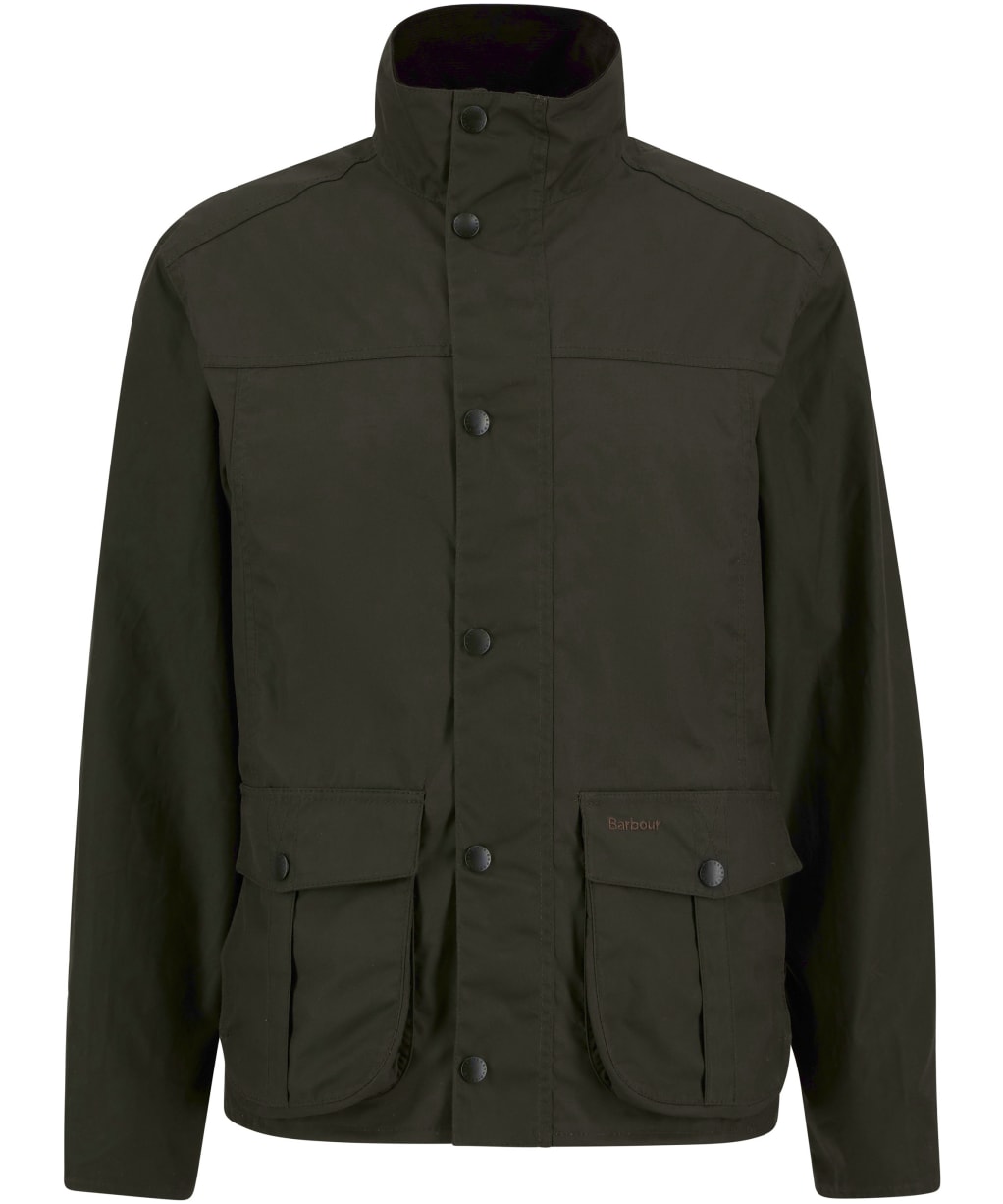 Men's Barbour Sander Waxed Jacket - Olive