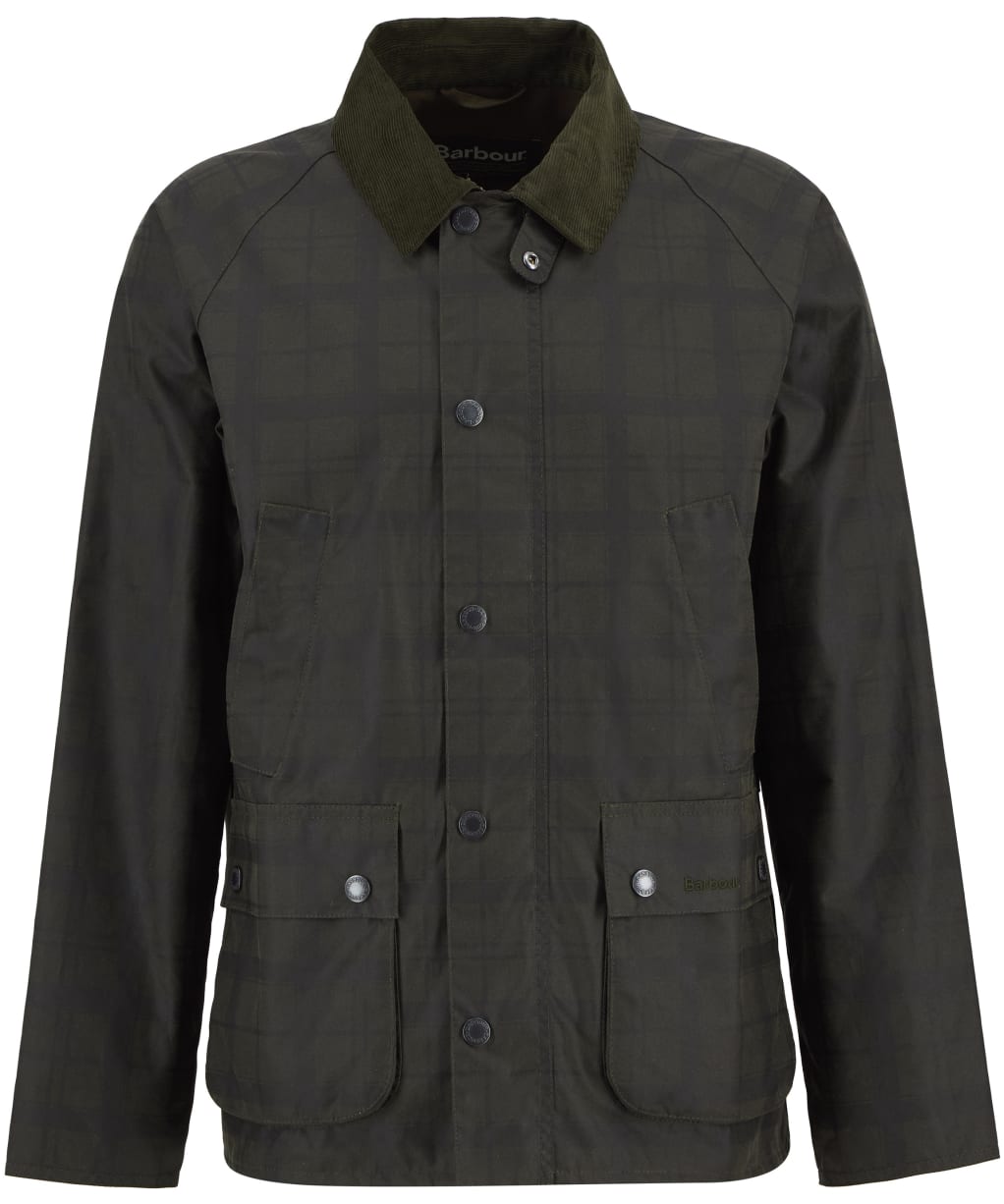 Men's Barbour Tartan Ambleside Waxed Jacket - Archive Olive Tartan