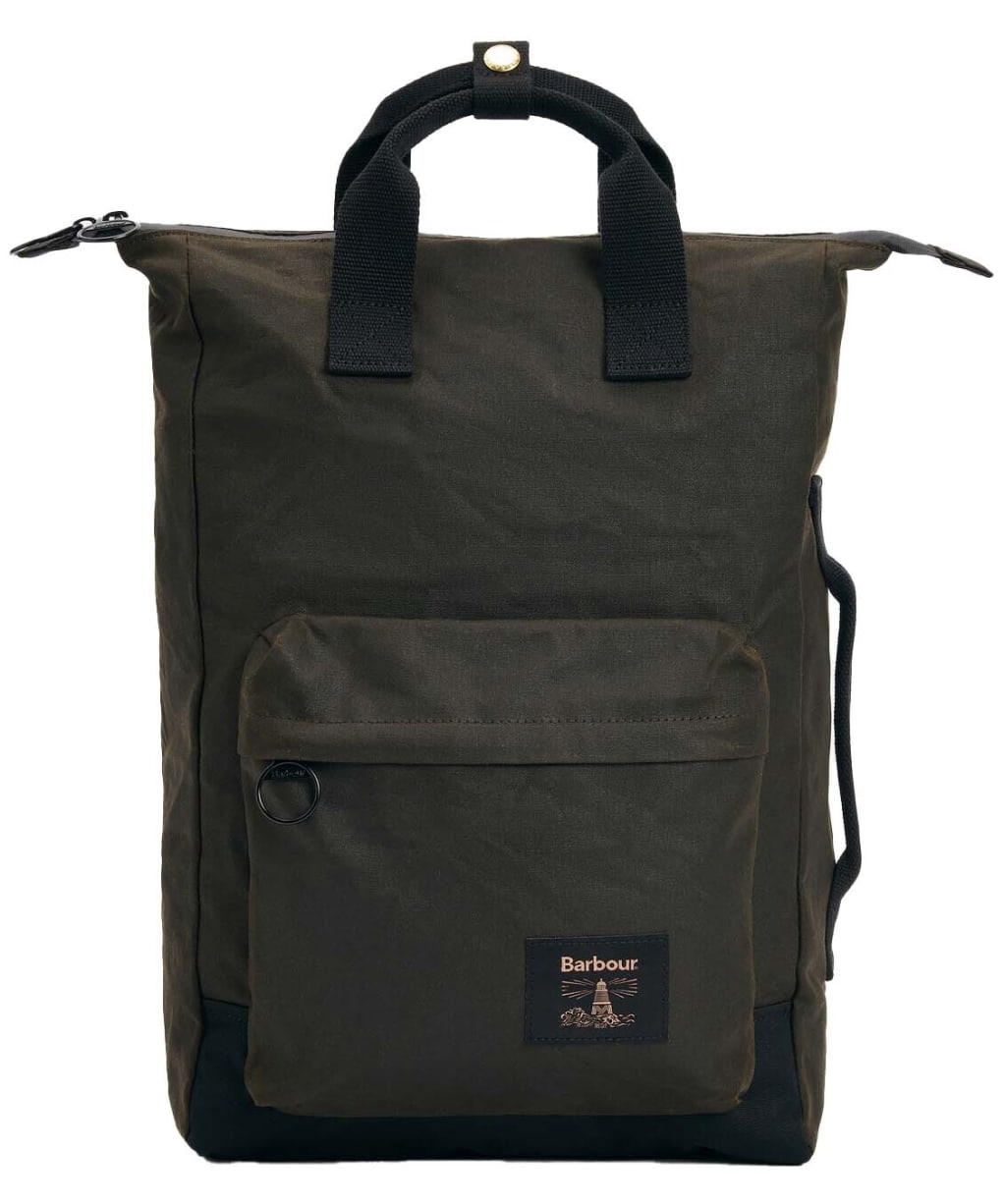 Barbour Field Wax Backpack - Olive / Black