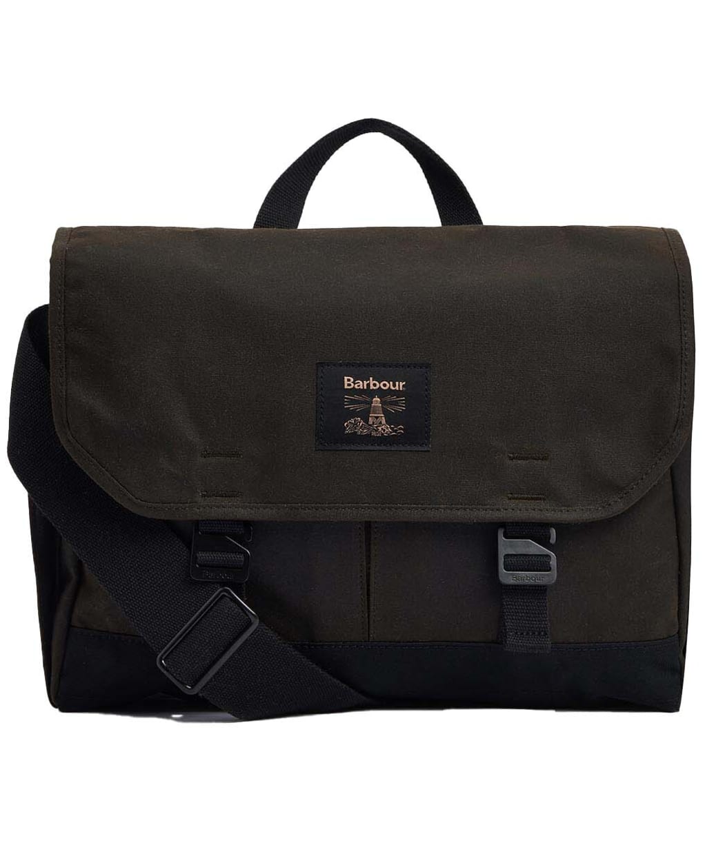 Barbour Field Wax Messenger Bag - Olive