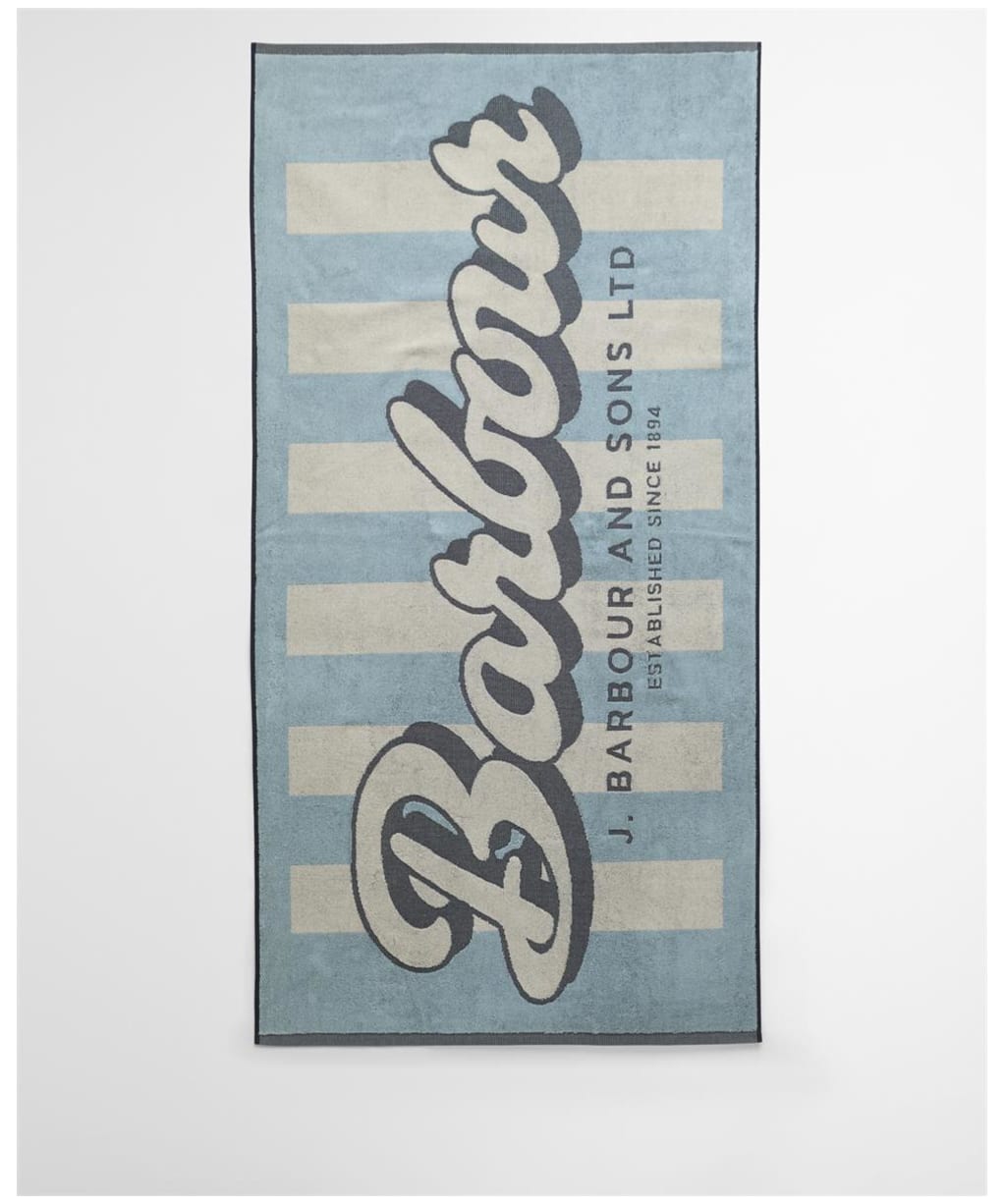 Barbour Archive Beach Towel - Surf Blue Logo