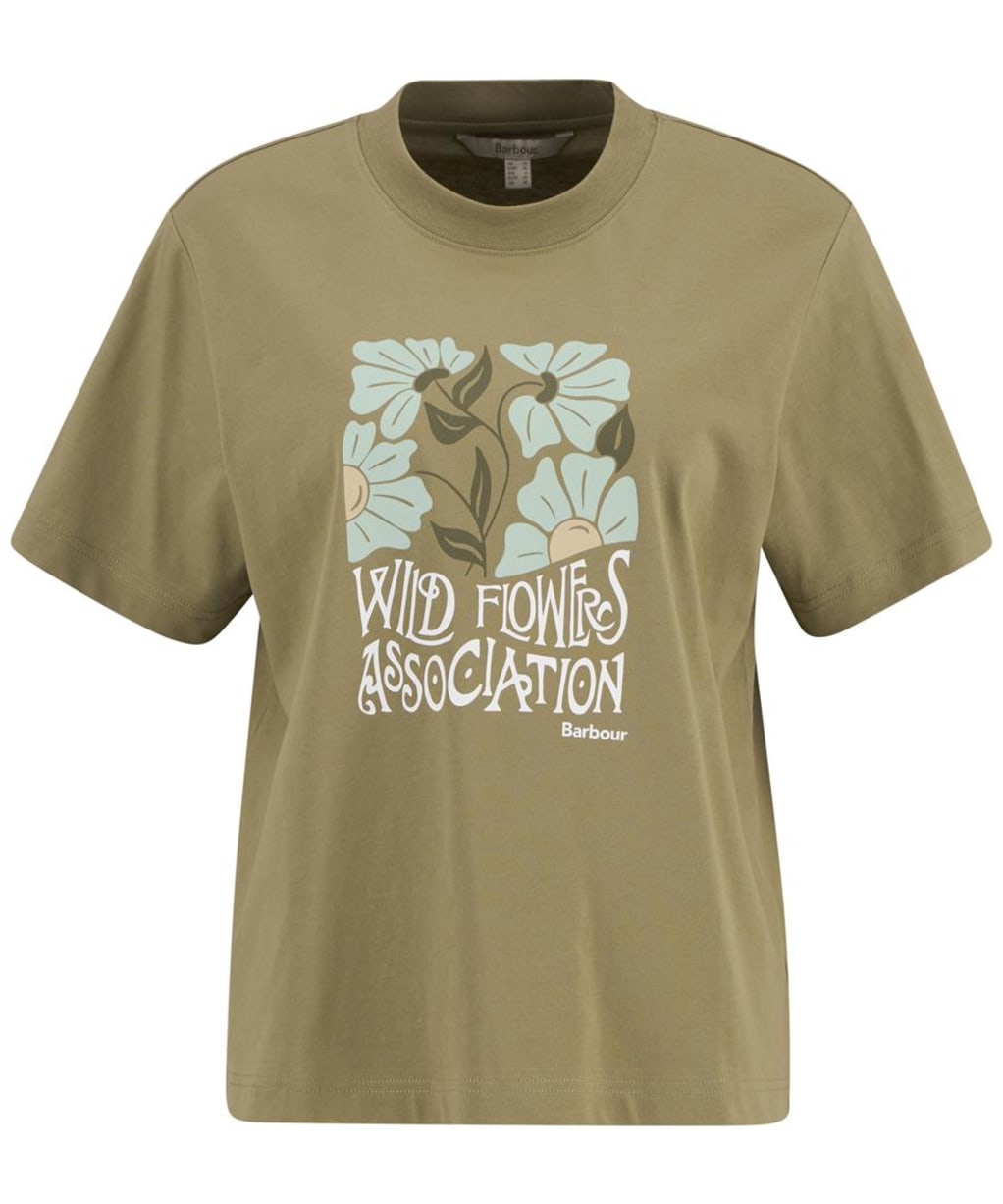 Women's Barbour Selena T-Shirt - Bleached Olive