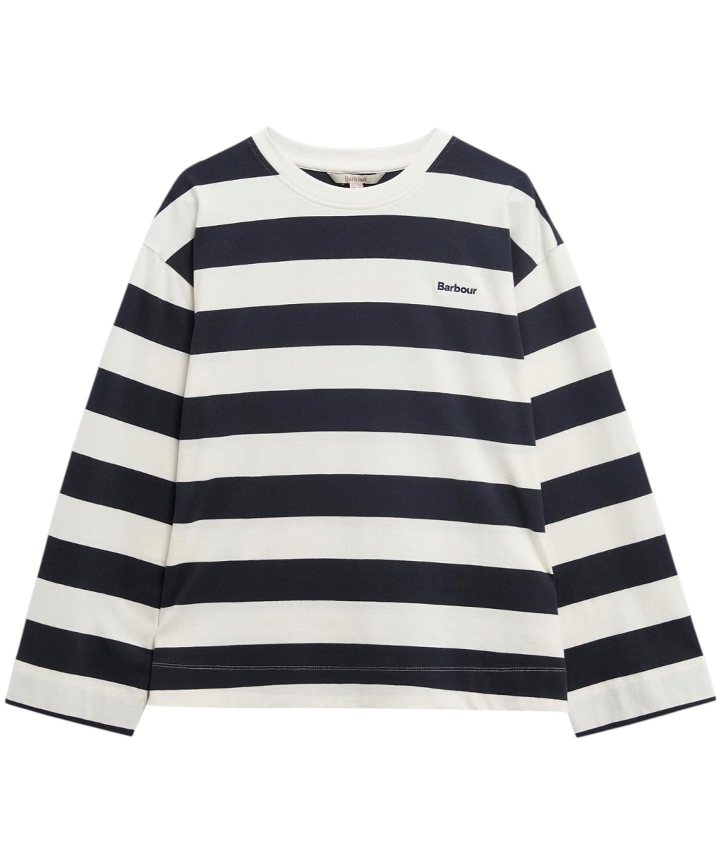 Women's Barbour Cartmel Striped Top - Cloud / Dark Navy Stripe