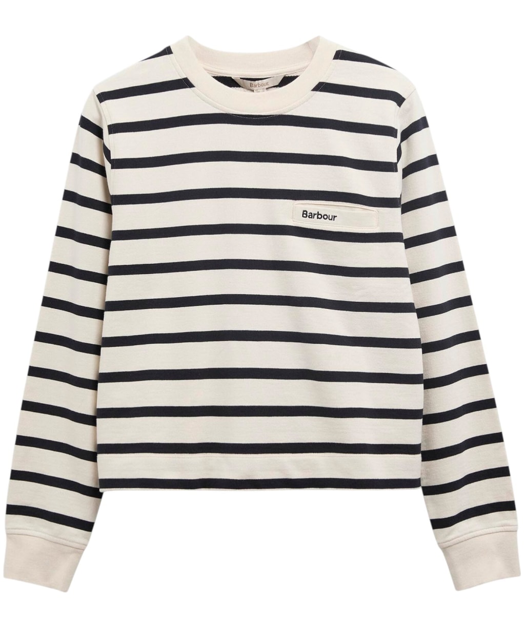 Women's Barbour Aylesby Striped Sweatshirt - Cloud / Dark Navy Stripe