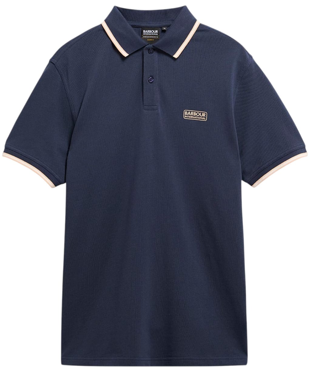 Men's Barbour International Evan Tipped Polo Shirt - Oxford Navy