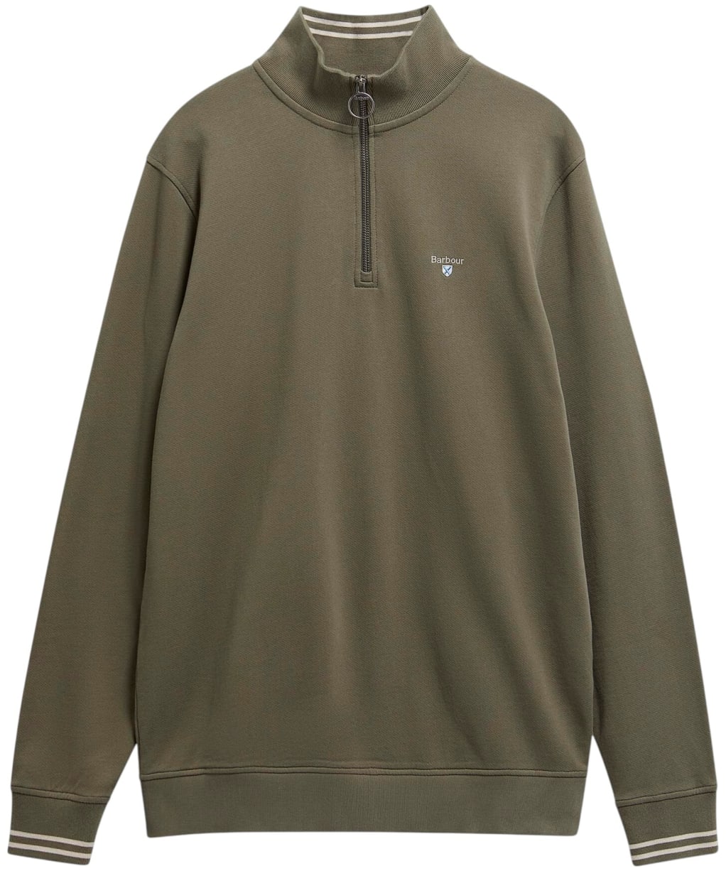 Men's Barbour Rosford Half Zip Sweatshirt - Dusty Olive