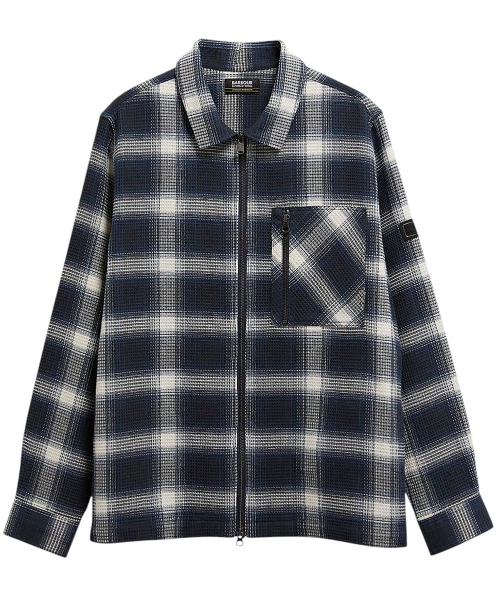 Men's Barbour International Elm Checked Overshirt - Oxford Navy