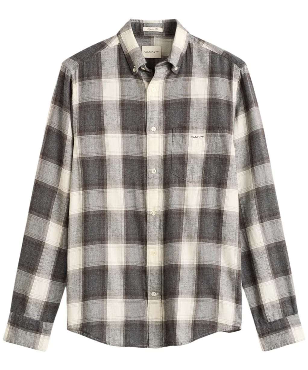 Men's GANT Regular Fit Windblown Flannel Check Shirt - Dry Sand