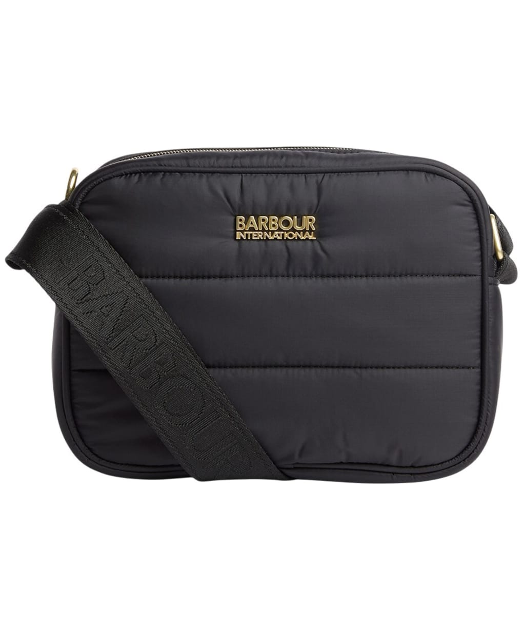 Women's Barbour International Monaco Baffle Quilt Crossbody Bag - Black
