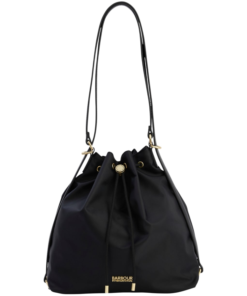 Women's Barbour International Qualify Large Drawcord Tote Bag - Black