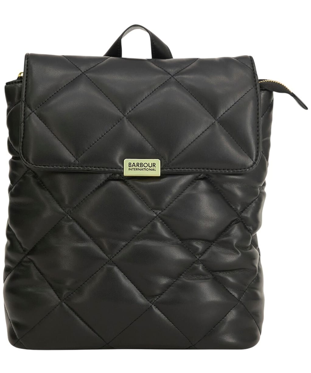 Women's Barbour International Soft Quilt Hoxton Backpack - Black