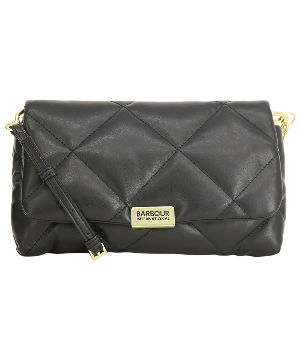 Women's Barbour International Soft Quilt Crossbody Bag - Black