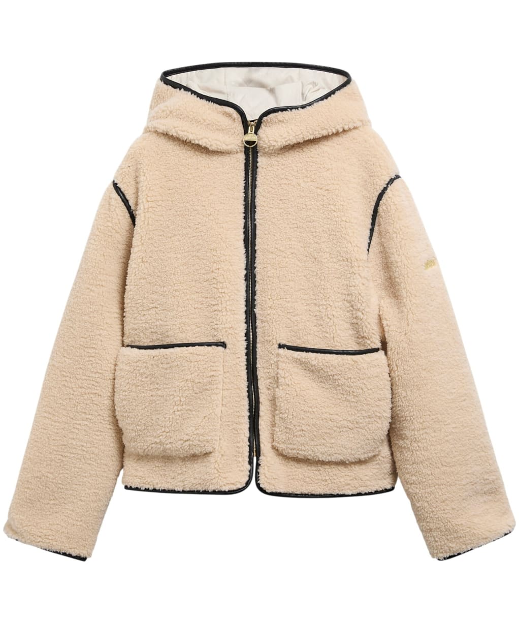 Women's Barbour International Ramona Fleece Casual Jacket - Jasmine / Black