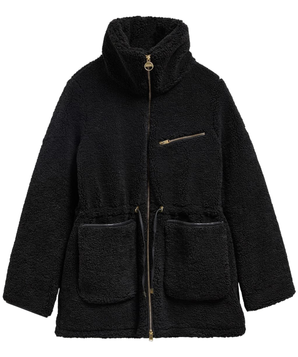 Women's Barbour International Kemora Fleece Casual Jacket - Black