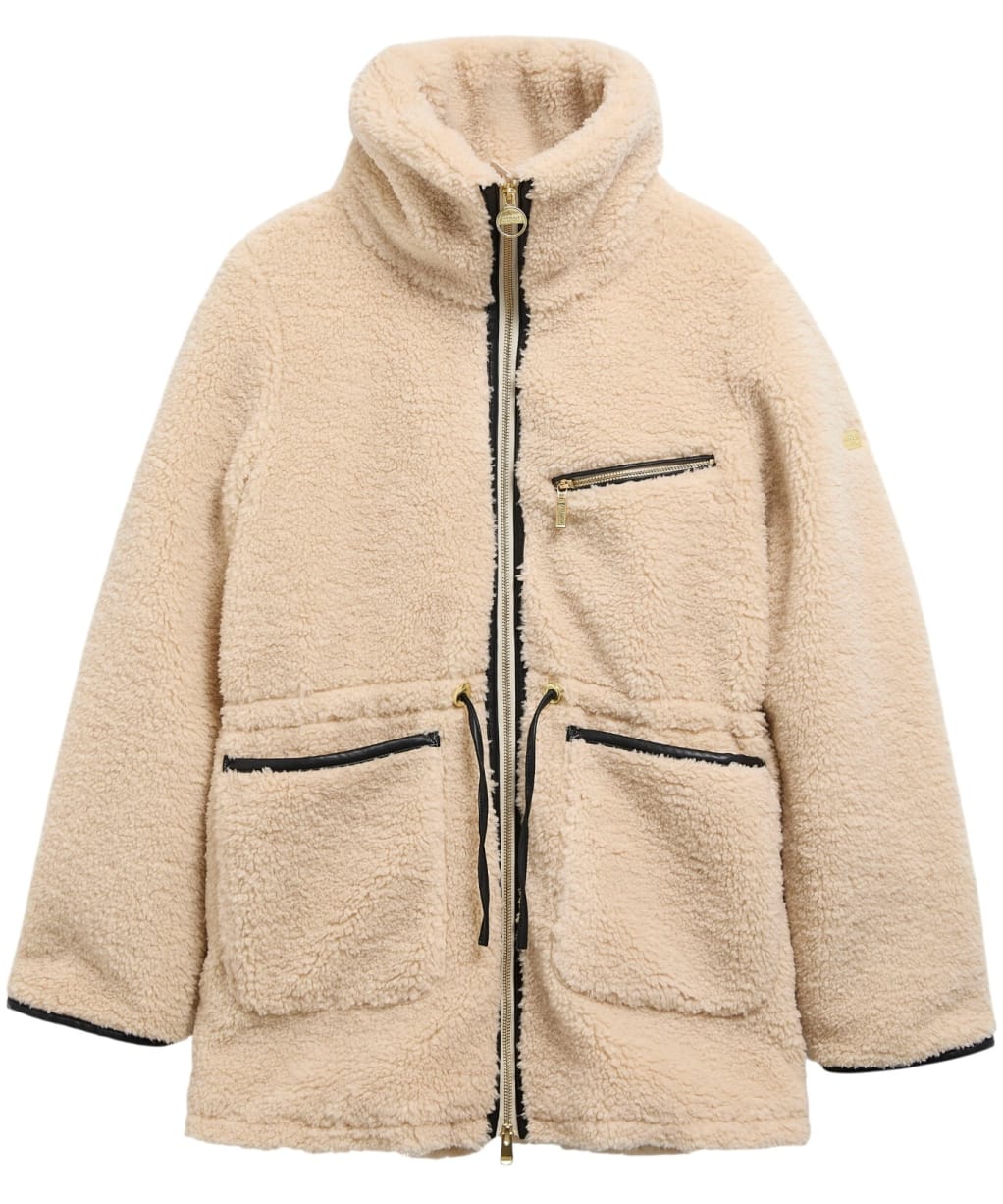 Women's Barbour International Kemora Fleece Casual Jacket - Jasmine / Black