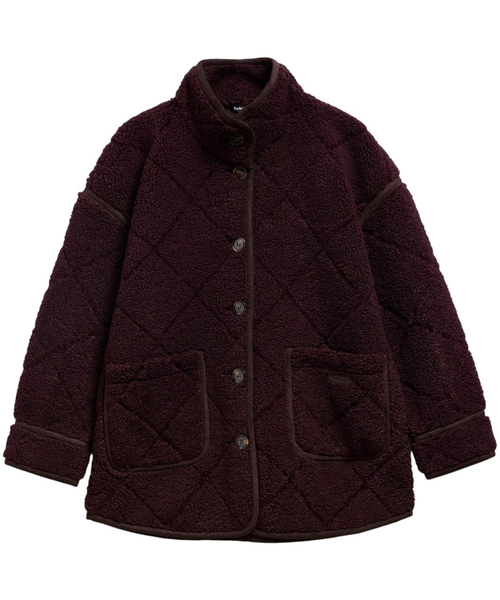 Women's Barbour Maplewood Fleece Casual Jacket - Fig / Ganache