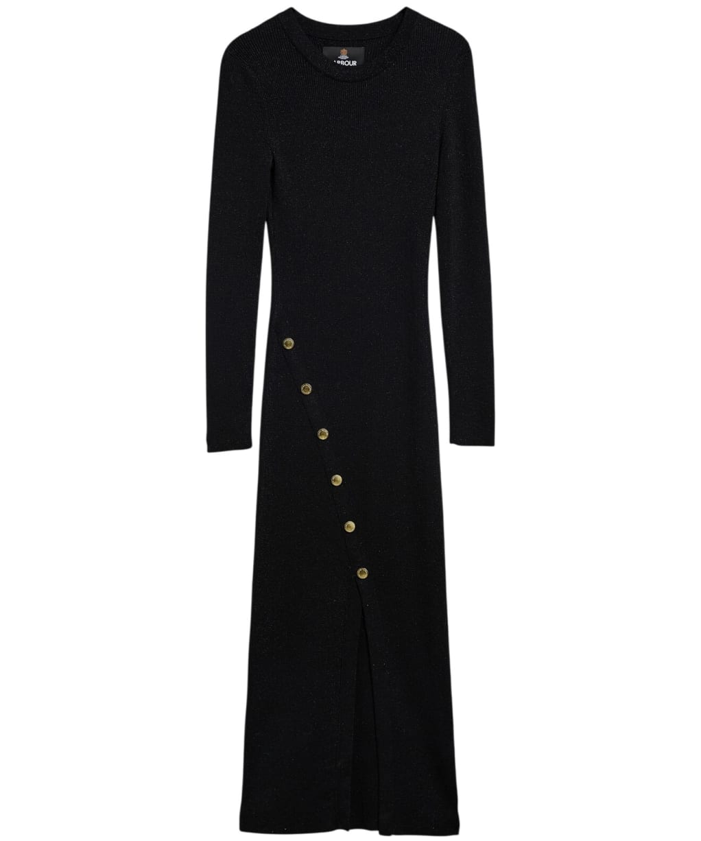 Women's Barbour International Molina Knitted Midi Dress - Black