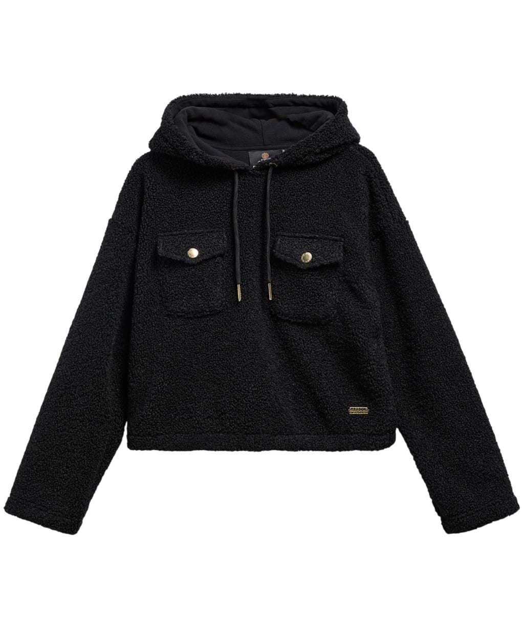 Women's Barbour International Lilah Fleece Hoodie - Black