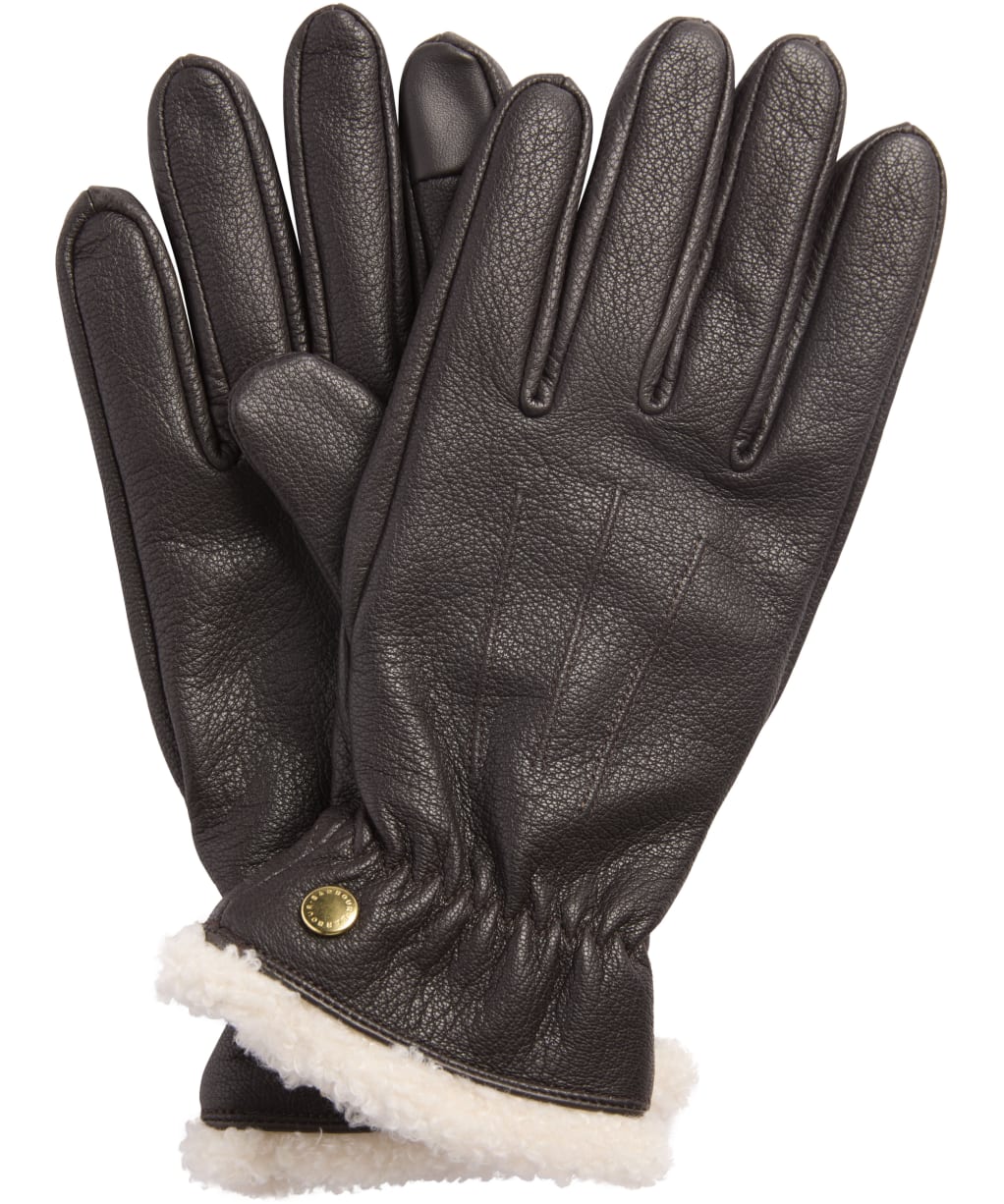 Women's Barbour Bainford Leather Gloves - Brown