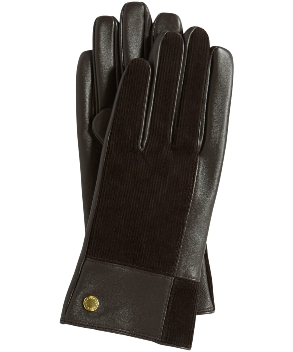 Women's Barbour Dunswell Patchwork Gloves - Brown