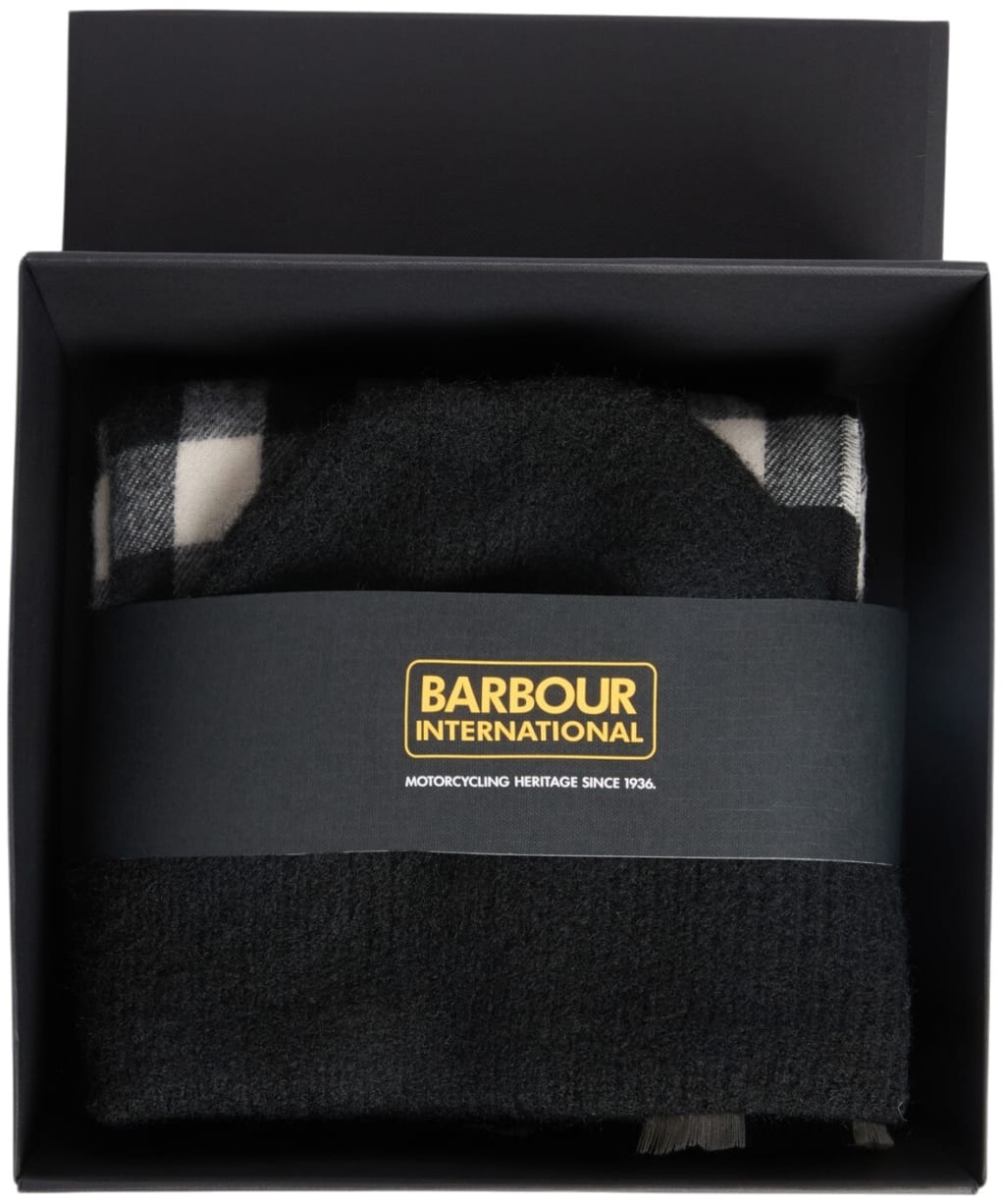 Women's Barbour International Kemora Beanie & Scarf Gift Set - Black / Moonbeam