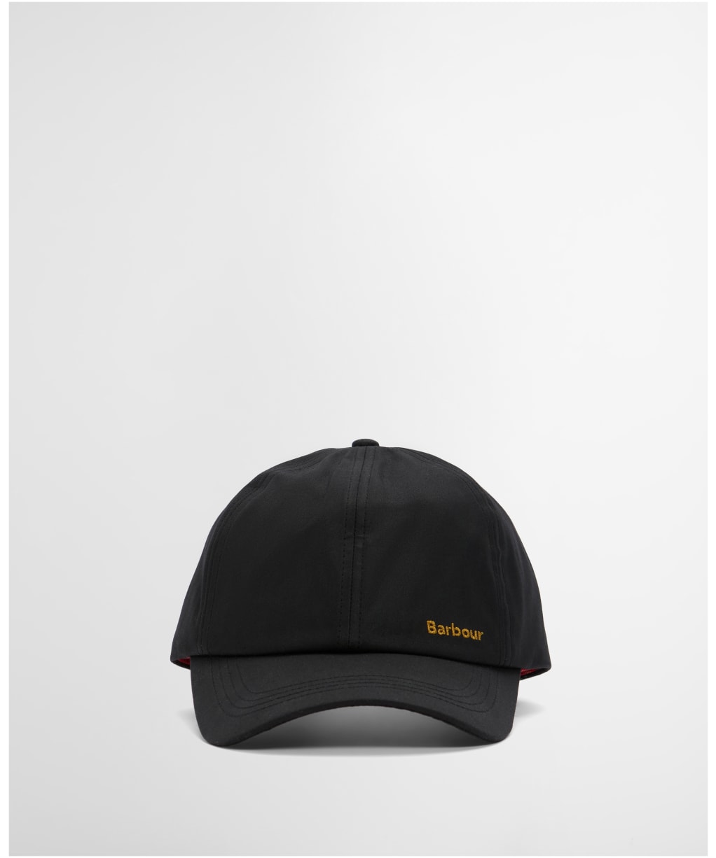 Women's Barbour Belsay Wax Sports Cap - Black / Cardinal