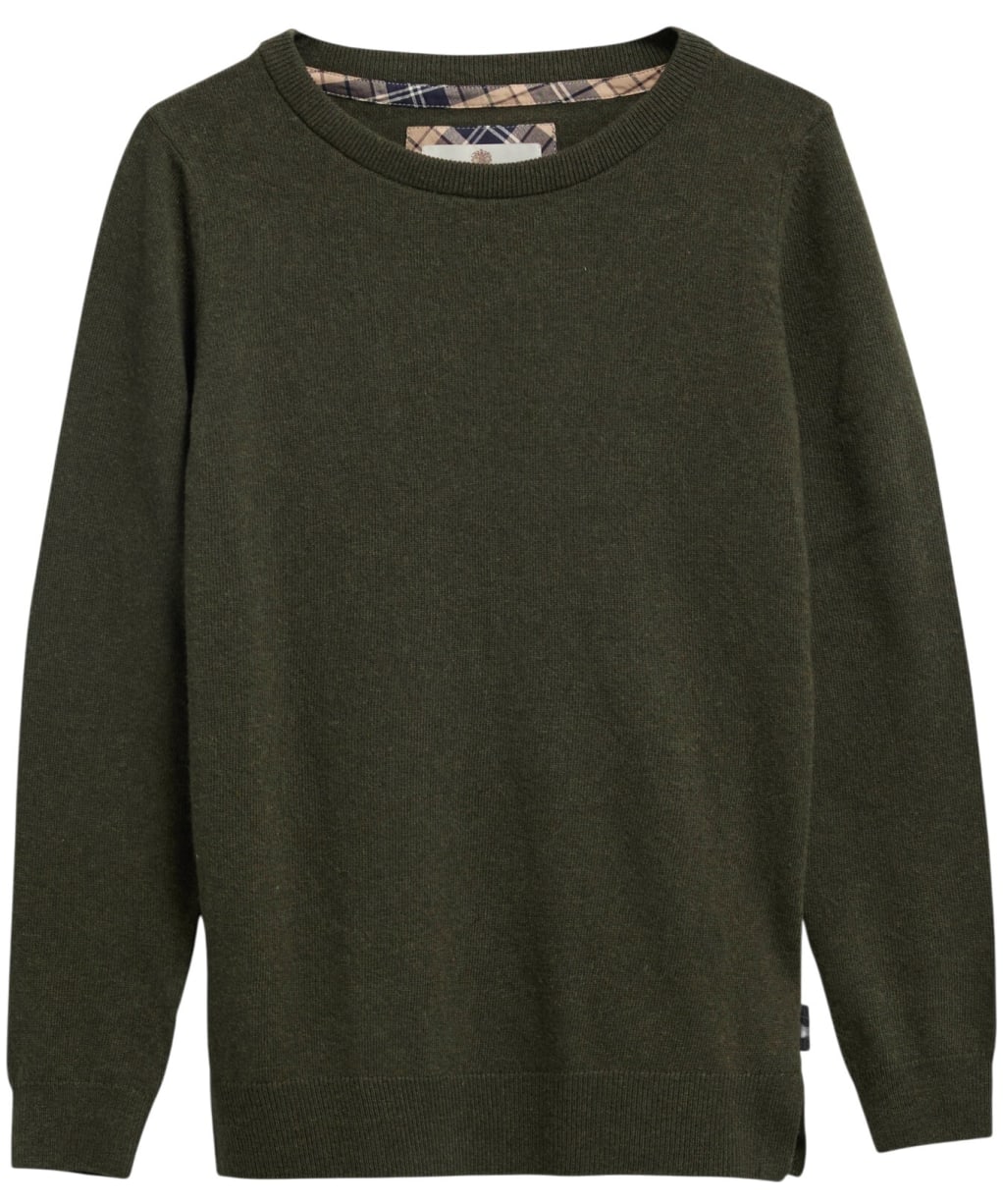 Women’s Barbour Pendle Crew Knit Sweater - OLIVE/BIRCHWOOD