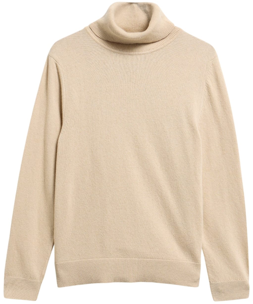 Women’s Barbour Pendle Roll Collar Sweater - HONEY/BIRCHWOOD