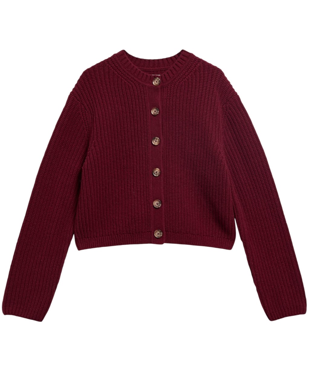 Women's Barbour Adalyn Knitted Cardigan - Cranberry Red