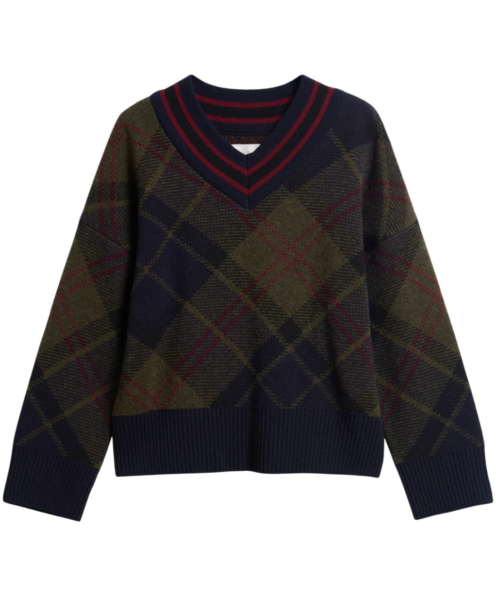 Women's Barbour Shae Knitted Jumper - Shadow Classic Tartan