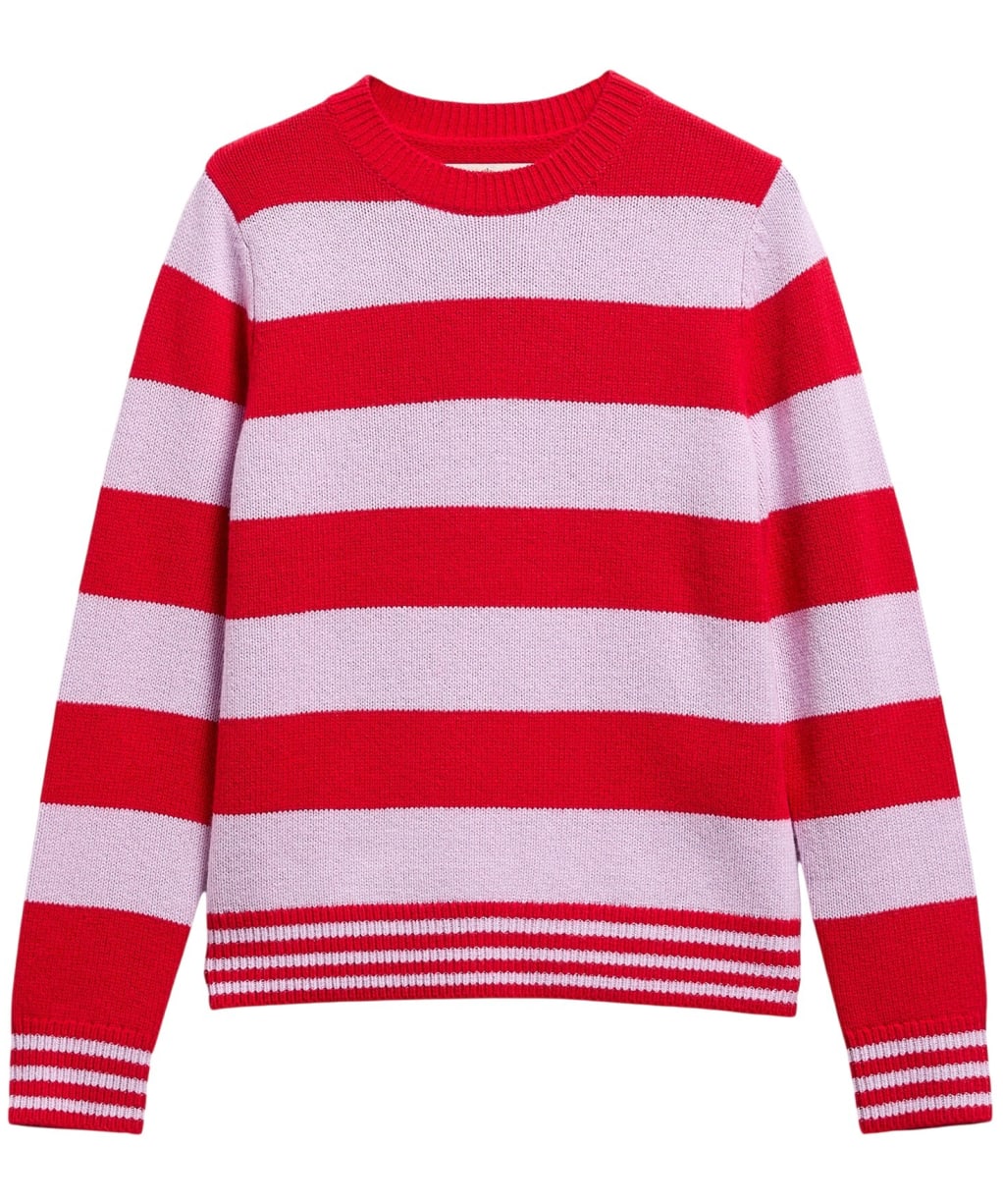 Women's Barbour Woodhouse Striped Cashmere Blend Knitted Jumper - Crimson Multi