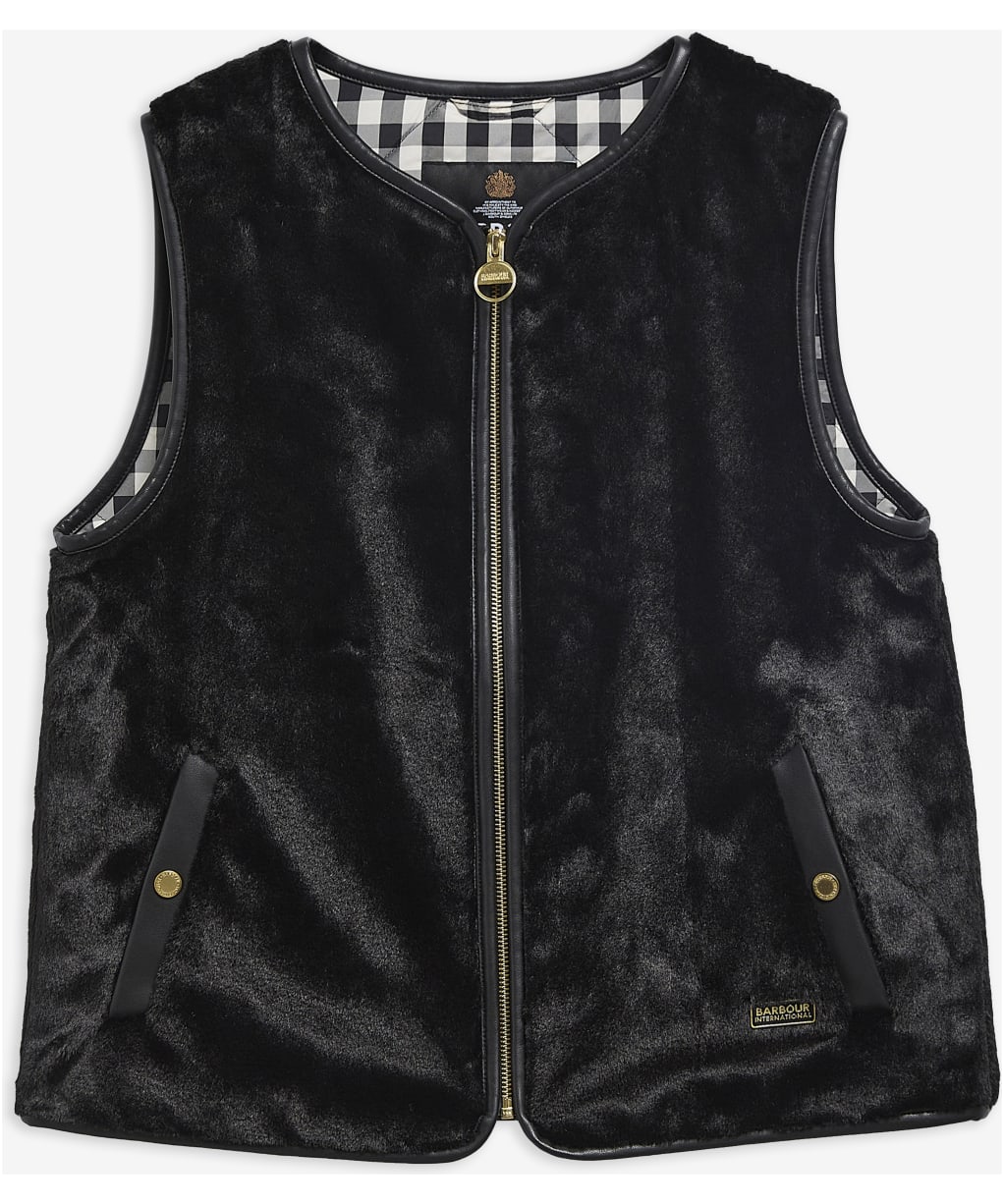 Women's Barbour International Oulton Faux Fur Liner - Black