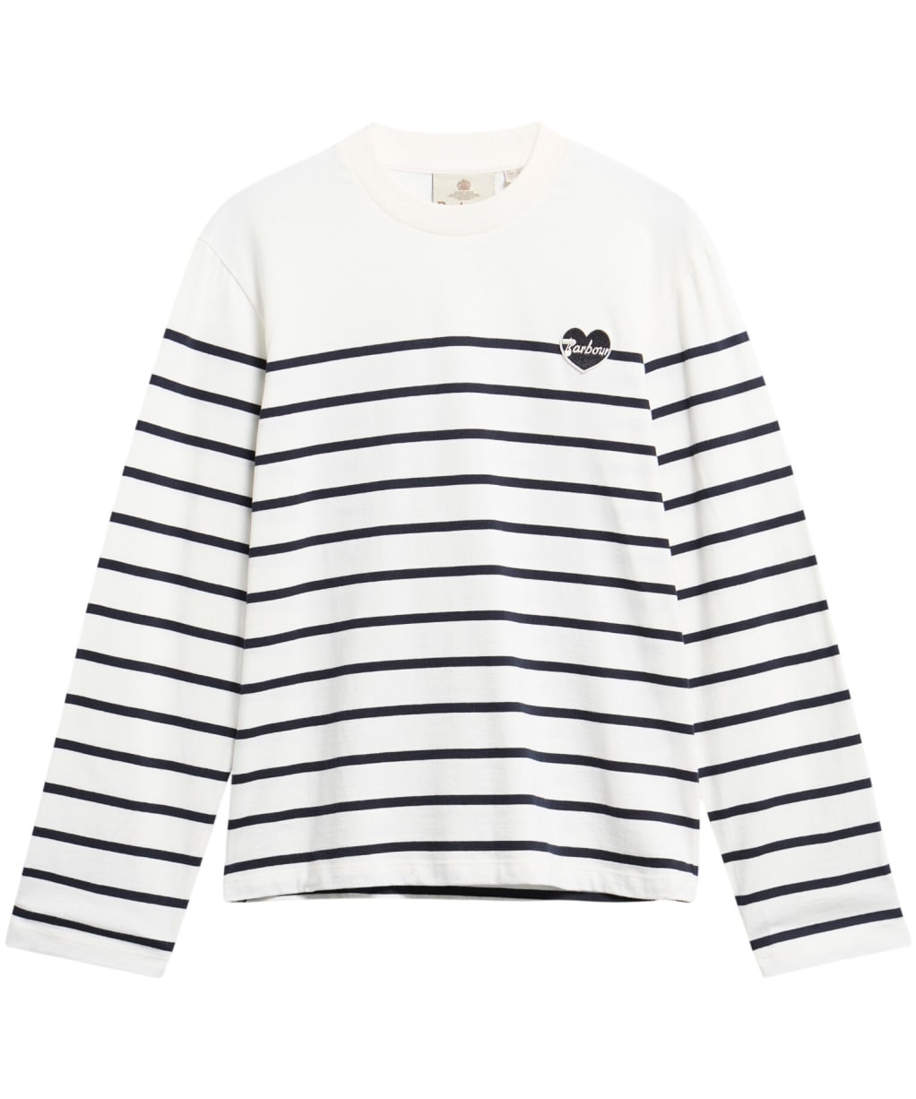Women's Barbour Harling Striped Top - Cloud / Dark Navy