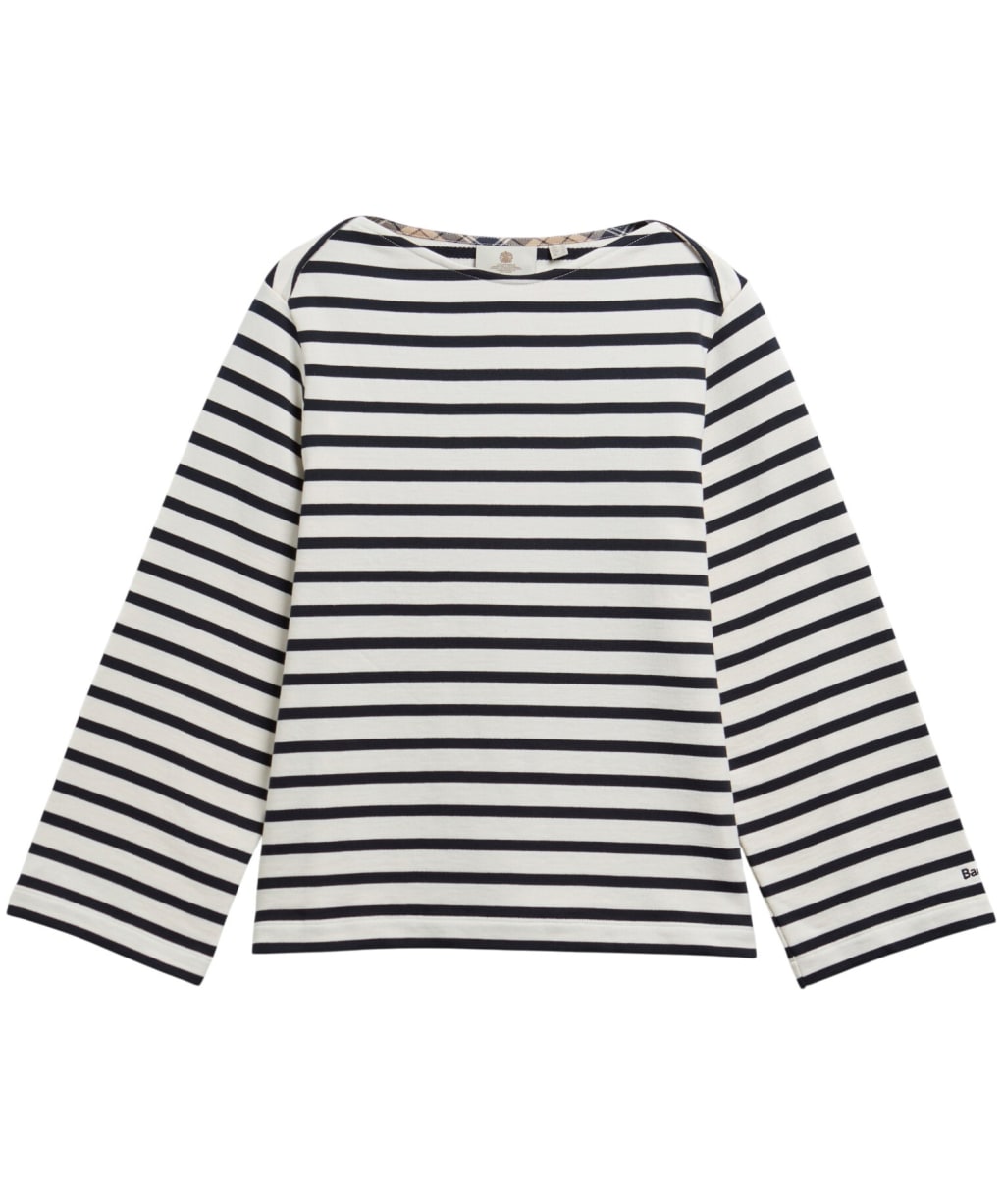 Women's Barbour Amryn Striped Sweatshirt - Cloud / Dark Navy