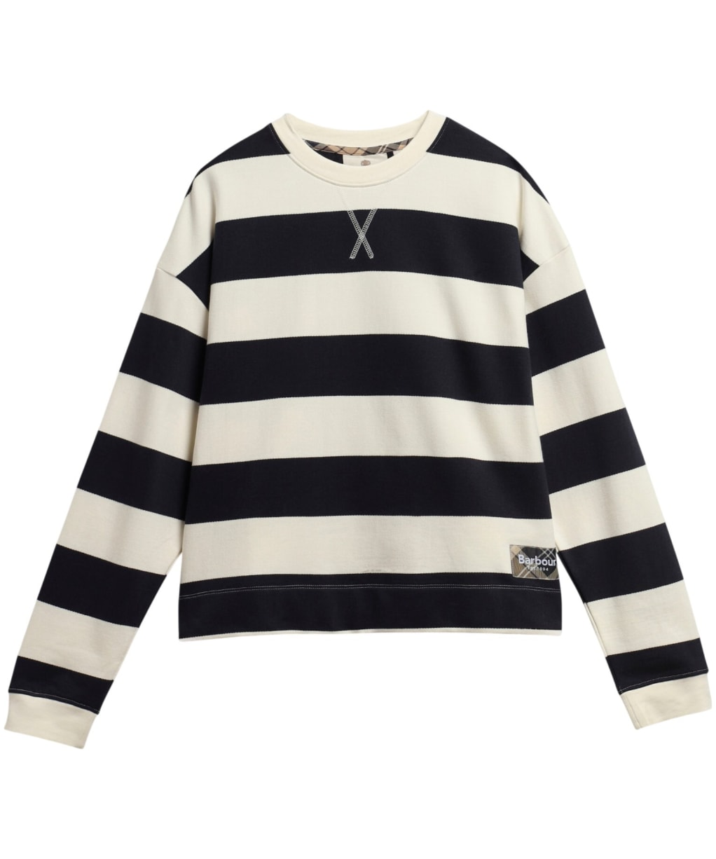 Women's Barbour Eva Sweatshirt - Cloud / Dark Navy