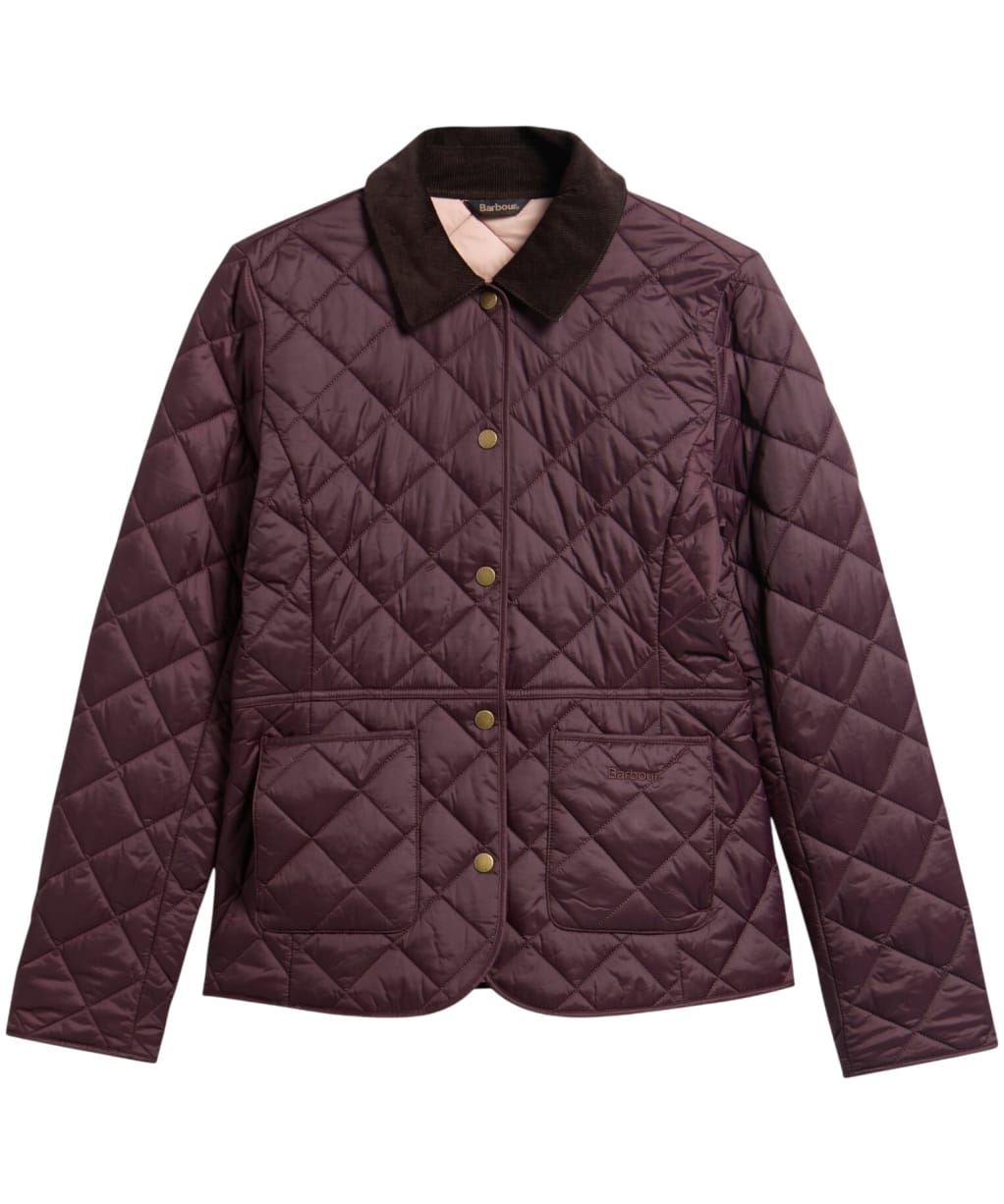 Women's Barbour Deveron Quilted Jacket - FIG/PALE PINK