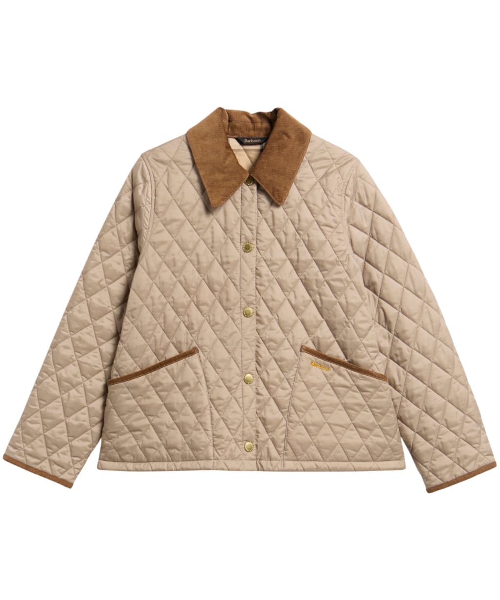Women's Barbour Icons Cropped Liddesdale Quilted Jacket - LT TRENCH/BIRCH