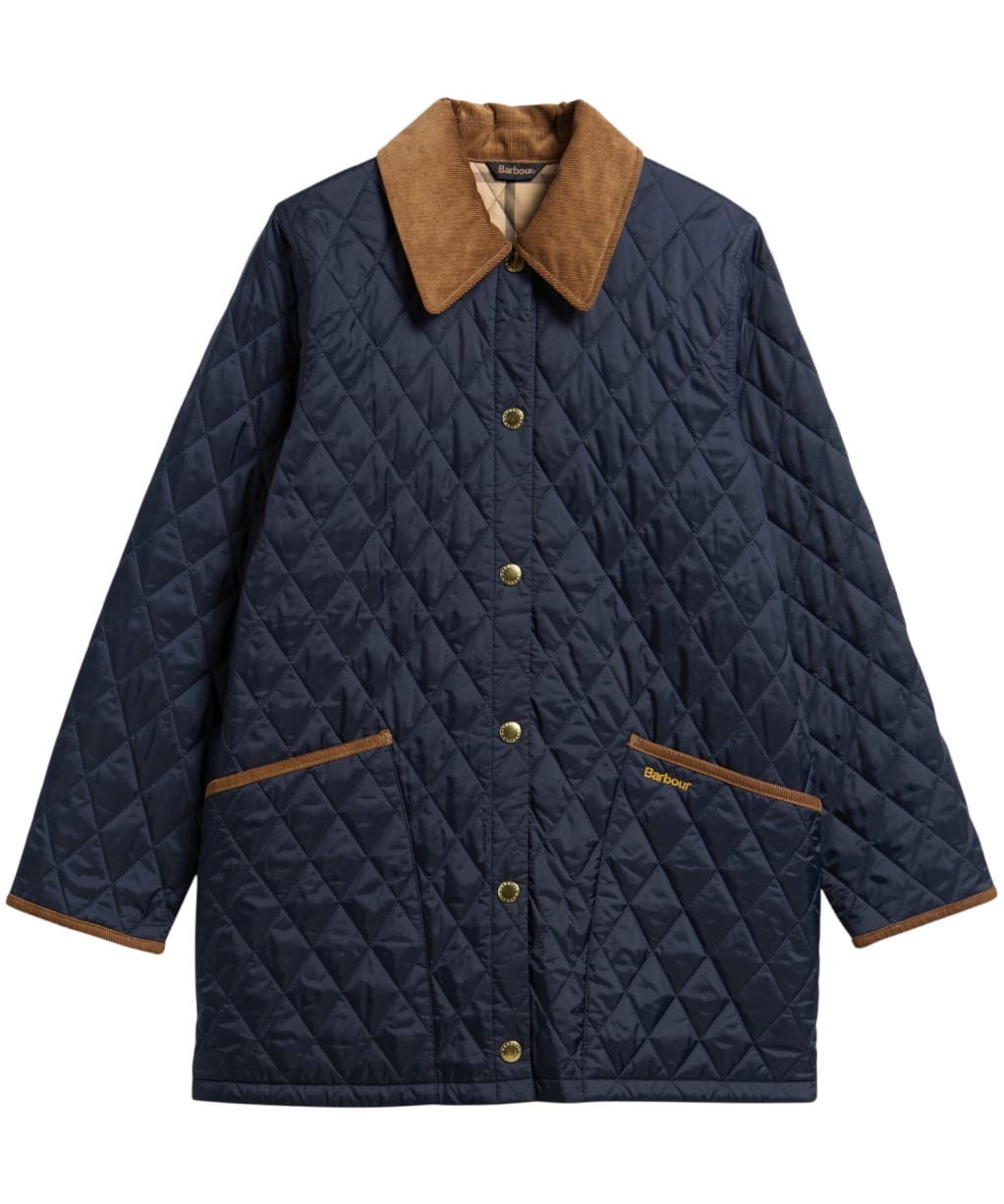Women's Barbour Icons Modern Liddesdale Quilted Jacket - Dark Navy / Birchwood