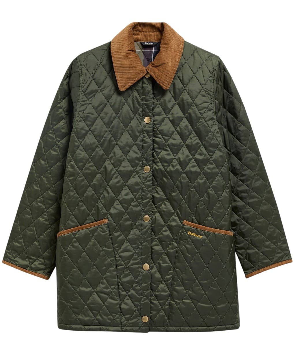 Women's Barbour Icons Modern Liddesdale Quilted Jacket - Olive / Classic Tartan