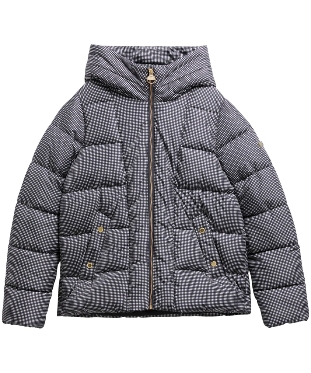 Women's Barbour International Printed Brantley Puffer Jacket - Black Northumberland