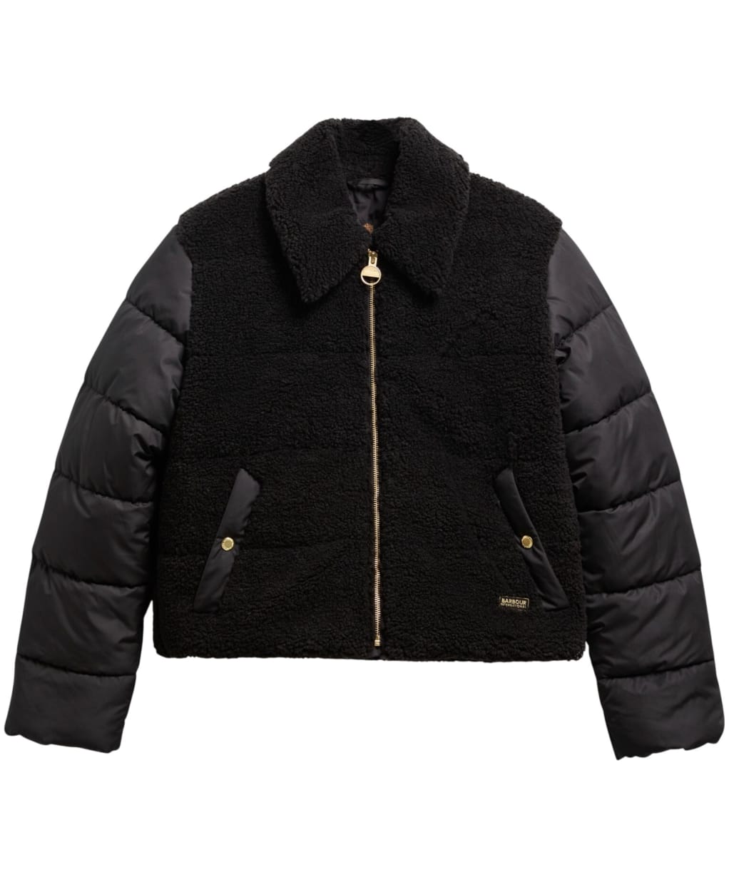 Women's Barbour International Luna Fleece Quilted Jacket - Black