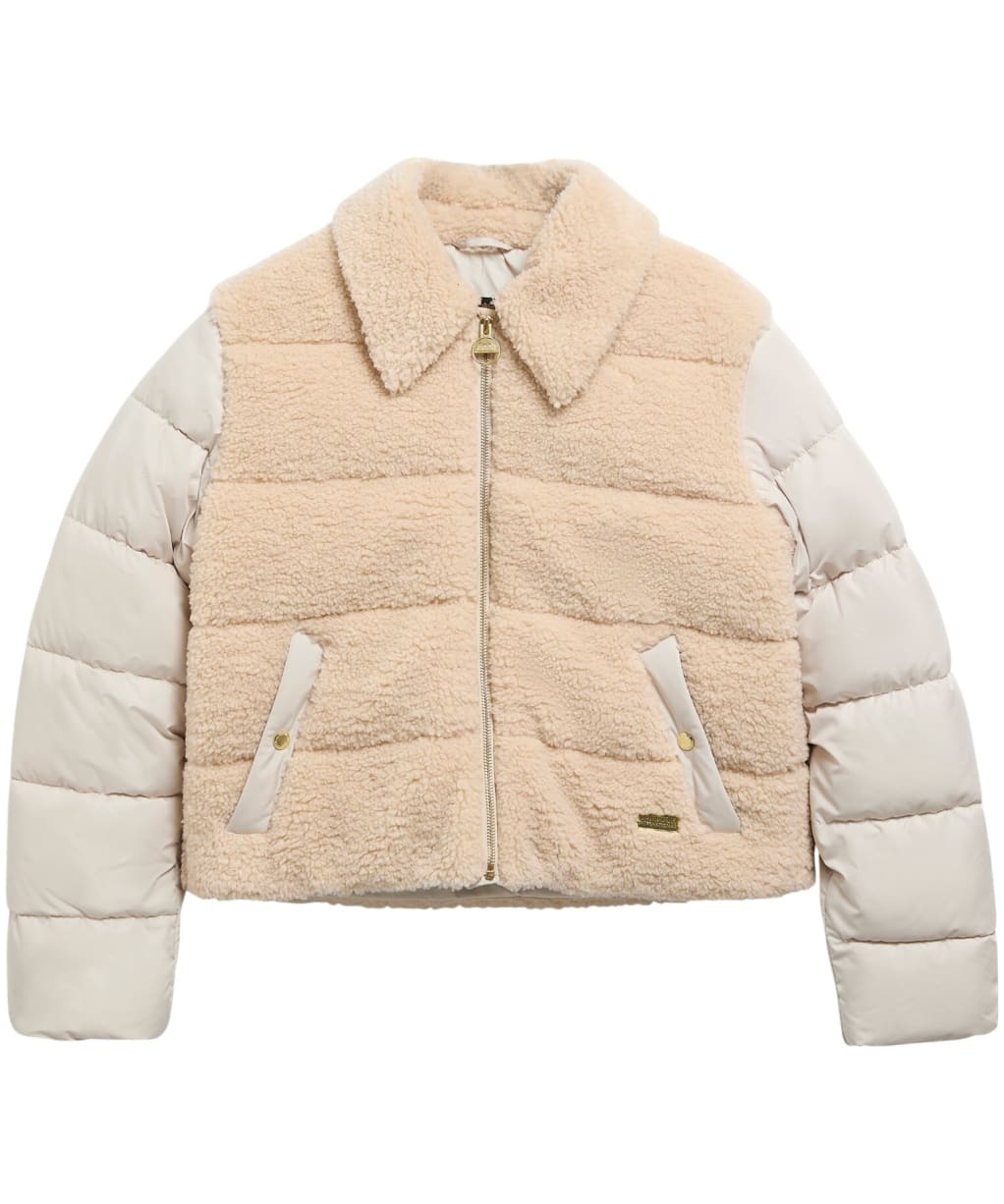 Women's Barbour International Luna Fleece Quilted Jacket - Jasmine / Moonbeam