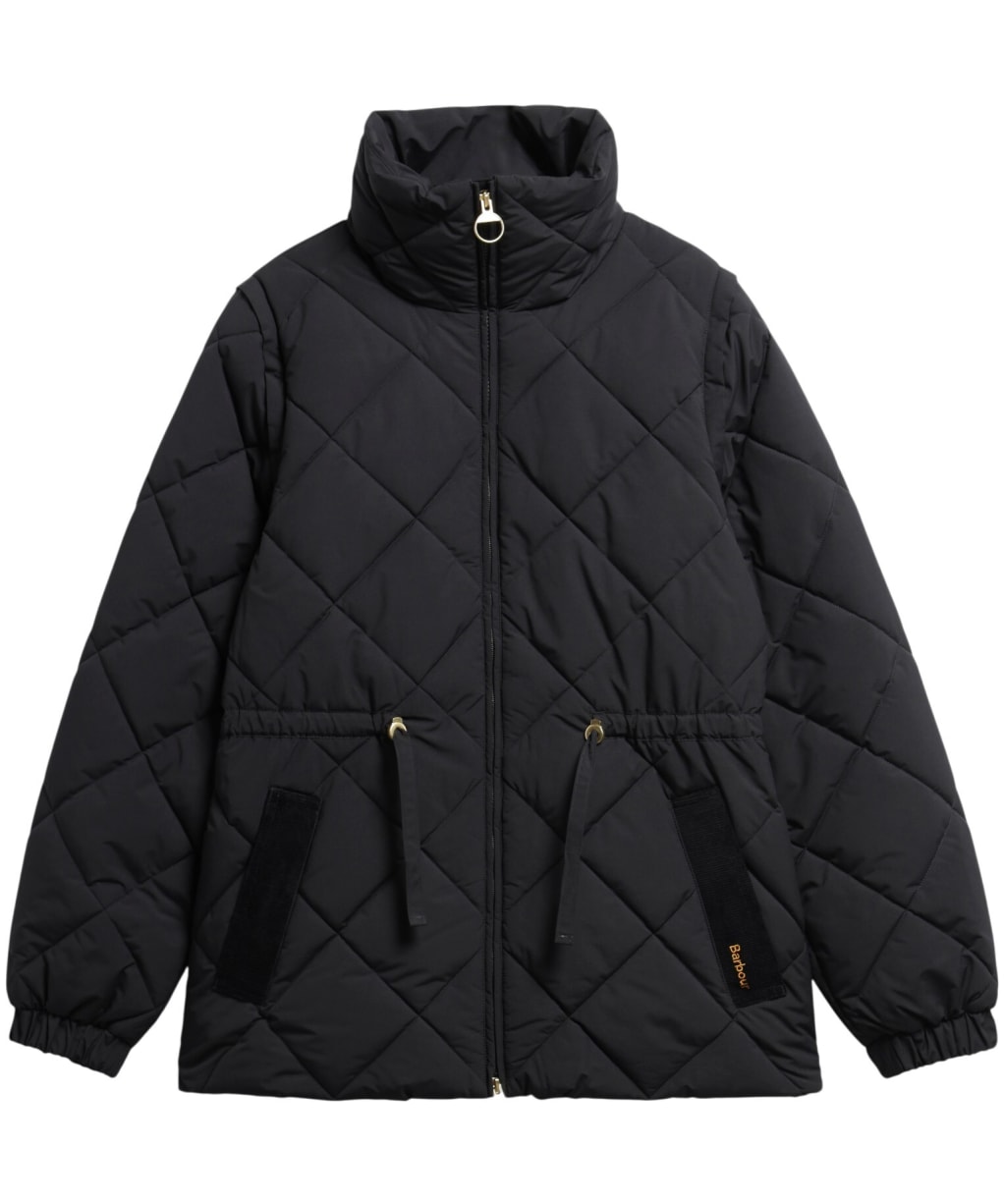 Women's Barbour Tanfield Puffer Jacket - Black / Ancient 