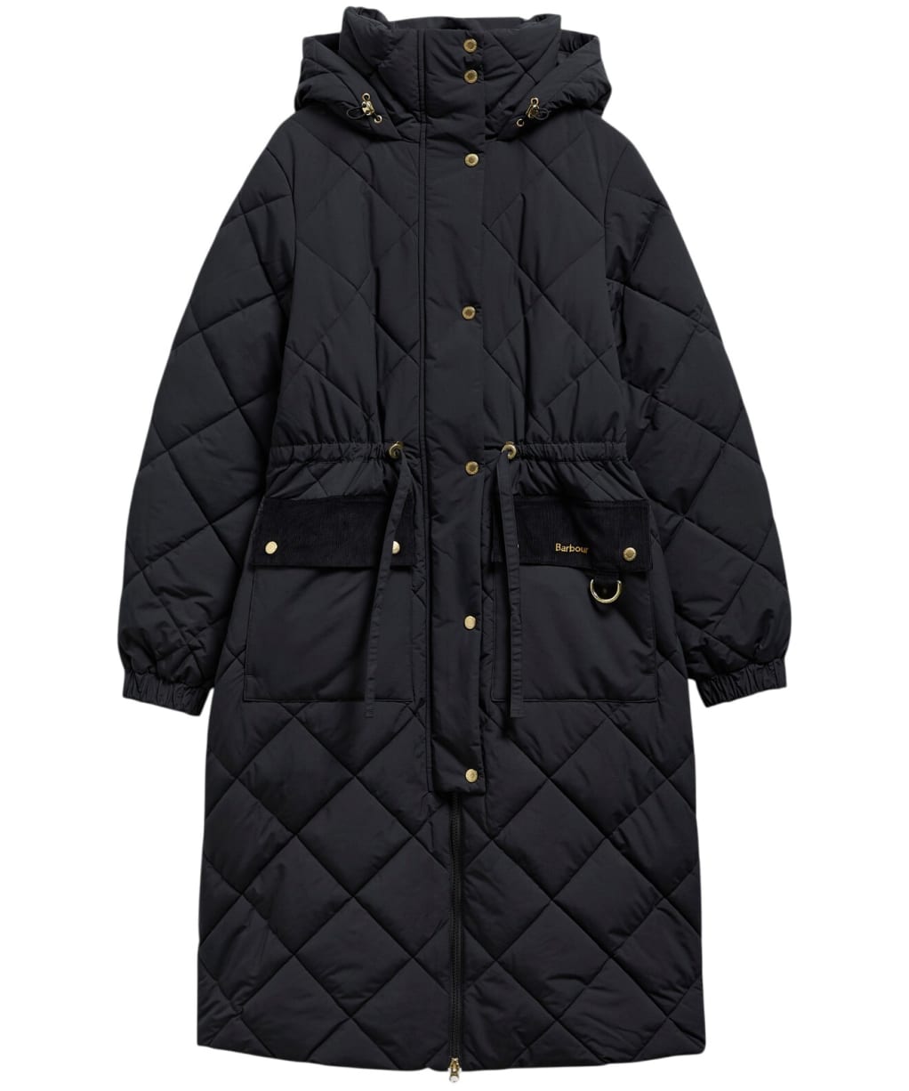 Women's Barbour Alverstone Puffer Jacket - Black / Ancient 